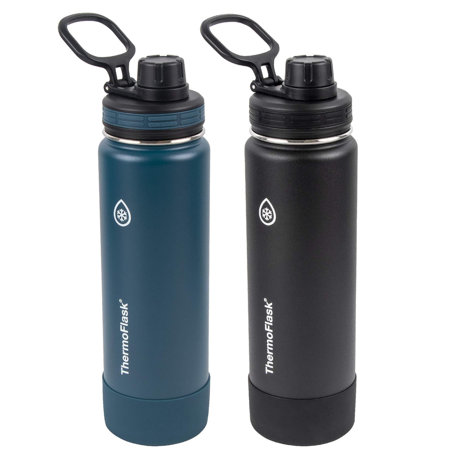 ThermoFlask Stainless Steel Water Bottles 2-Pack - Double-Wall Vacuum Insulated 24 oz