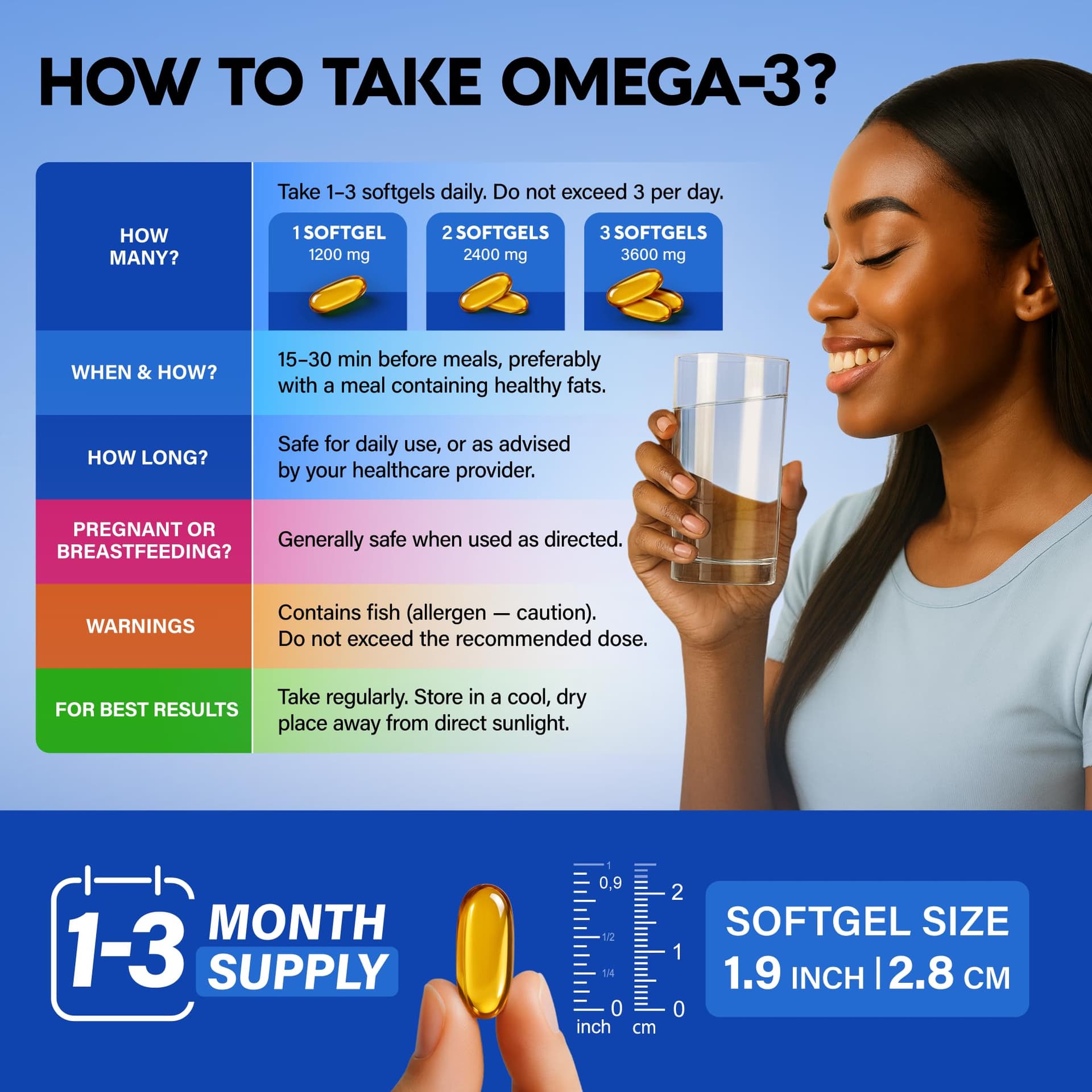 NUTRAHARMONY Omega 3 Fish Oil 3600 mg – Bild 5