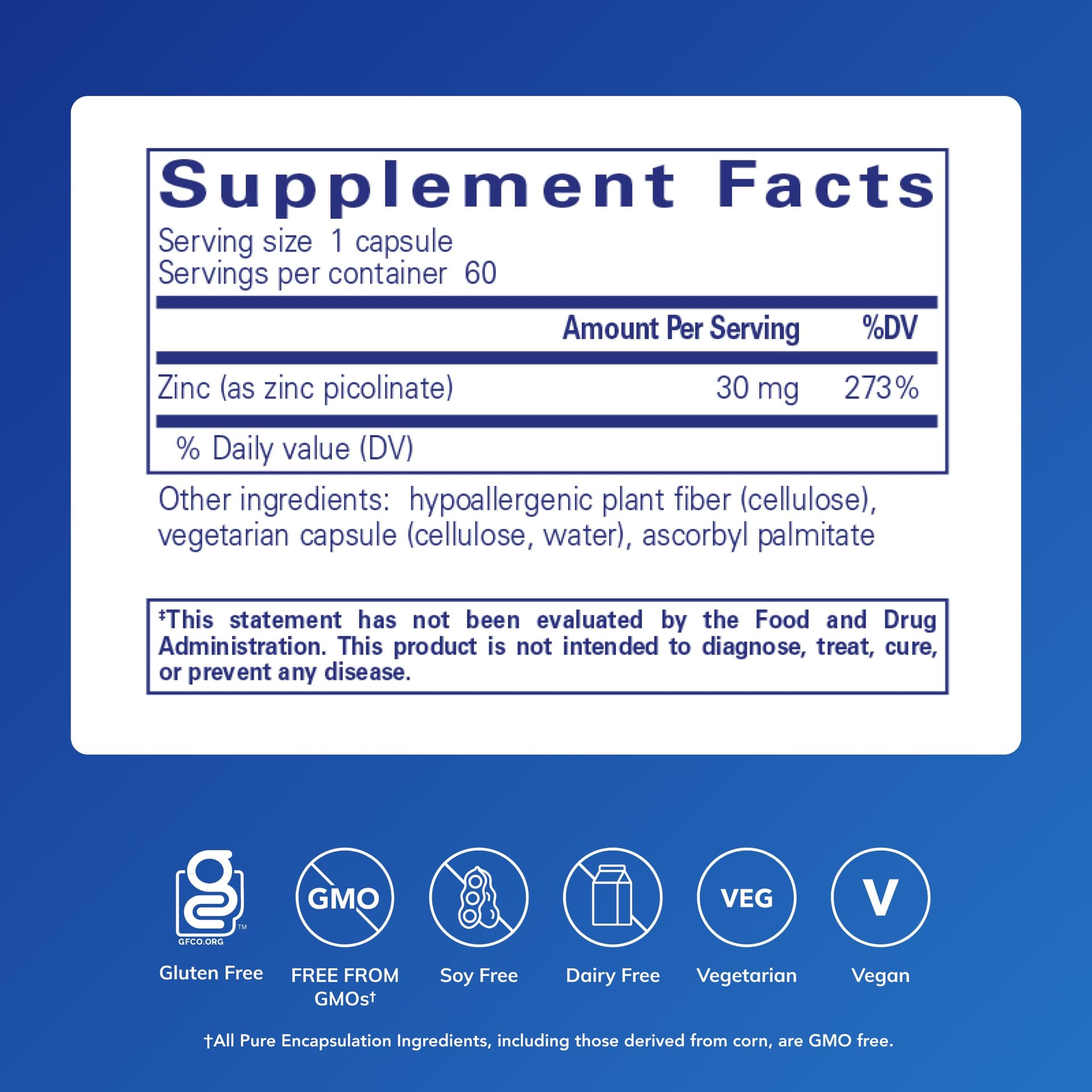 Pure Encapsulations Zinc 30 mg – Bild 2