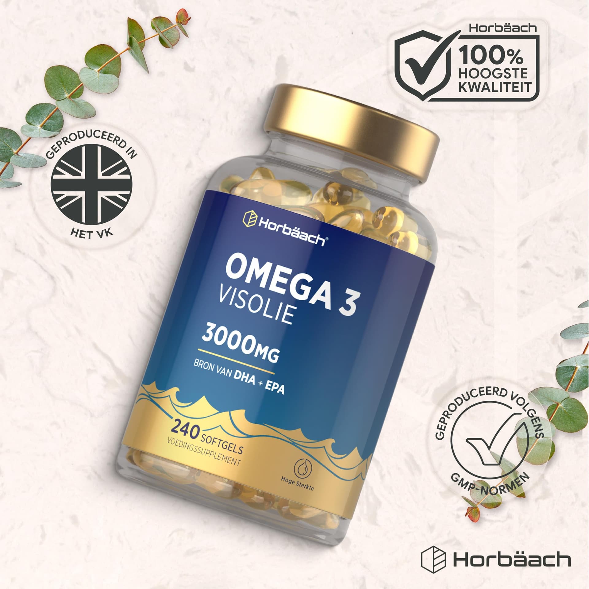 Horbäach Omega 3 Olio di Pesce 3000mg – Bild 7