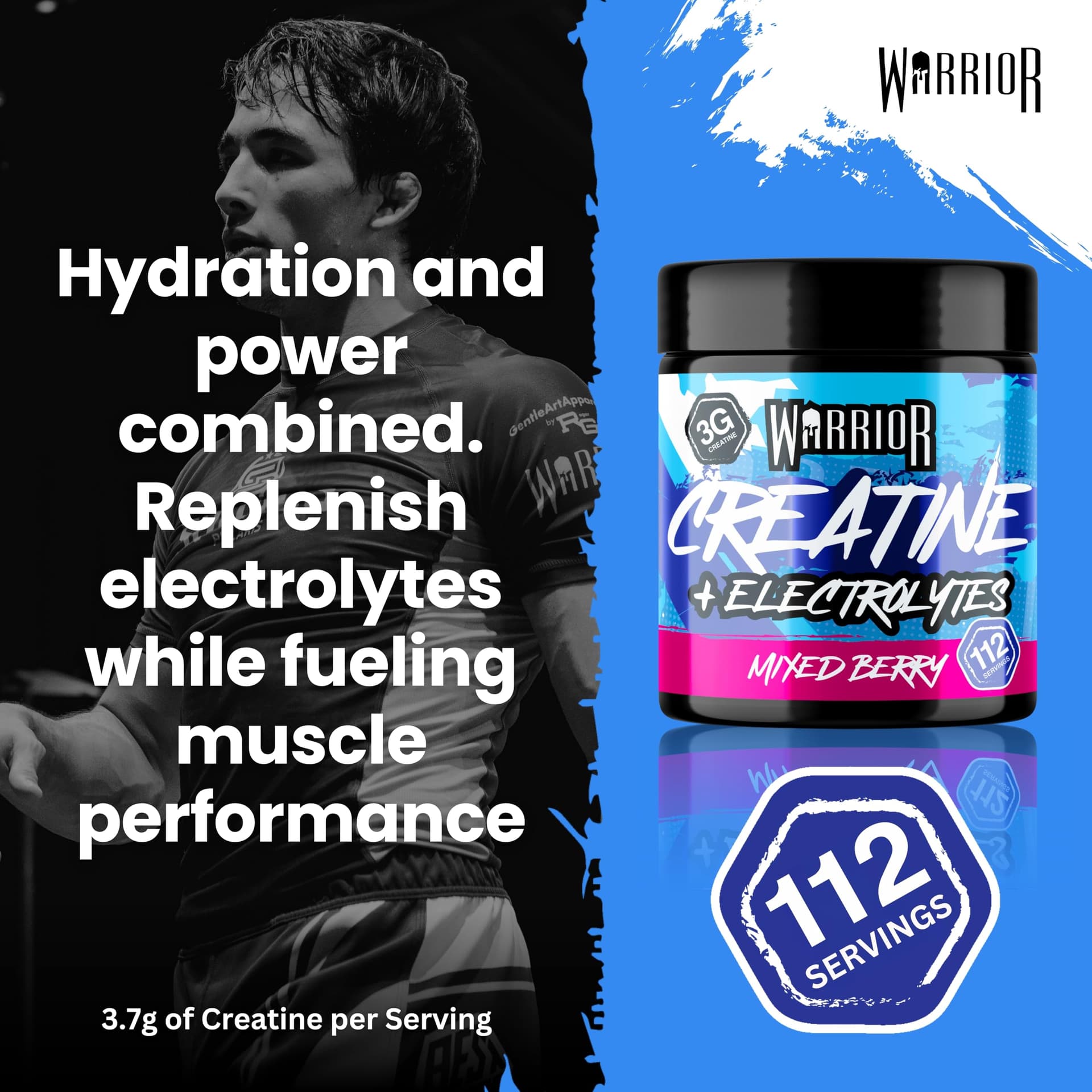 Warrior Creatine Monohydrate + Electrolytes 360g – Bild 4