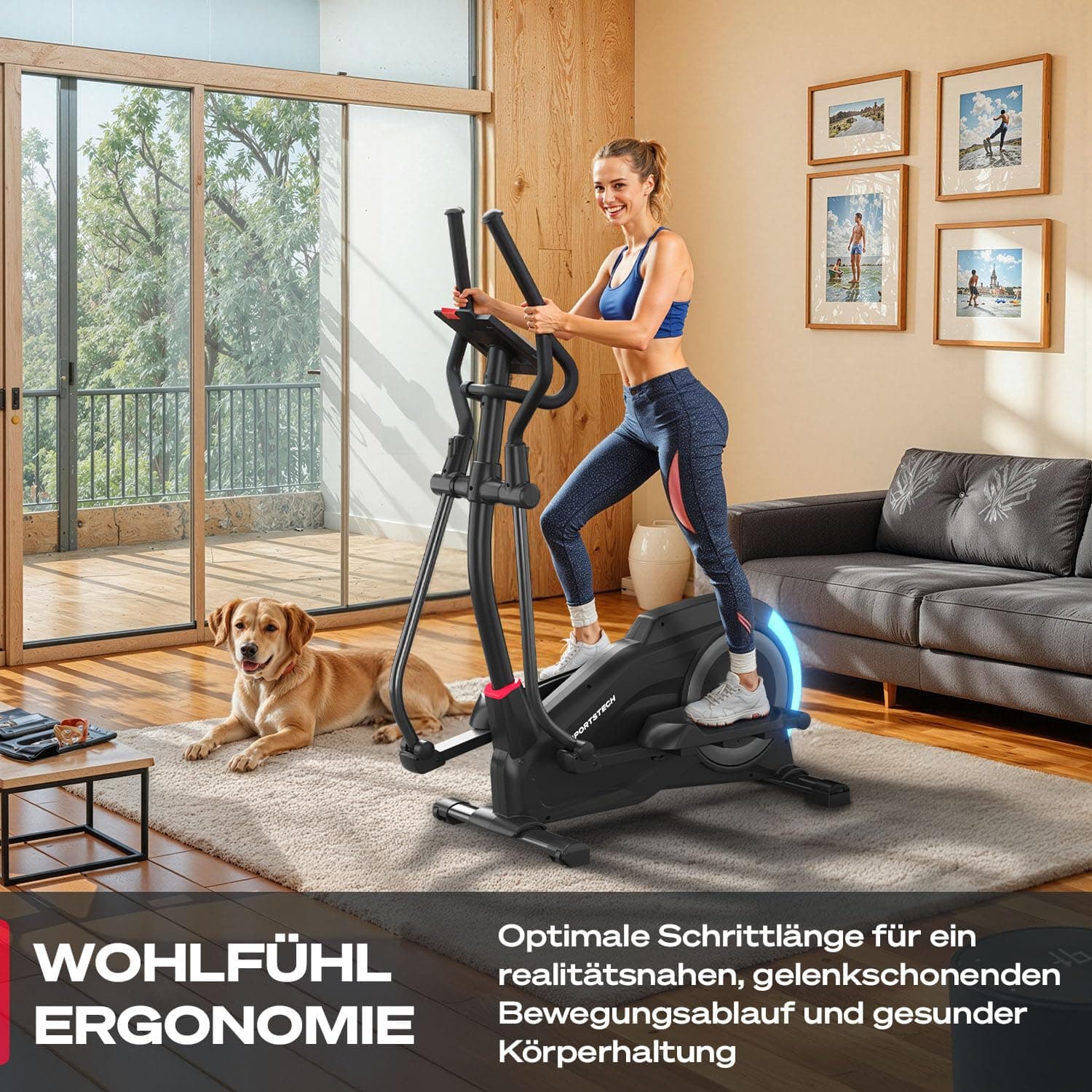 Sportstech Crosstrainer CX700 Fitnessgeräte für Zuhause mit 24kg – Bild 2
