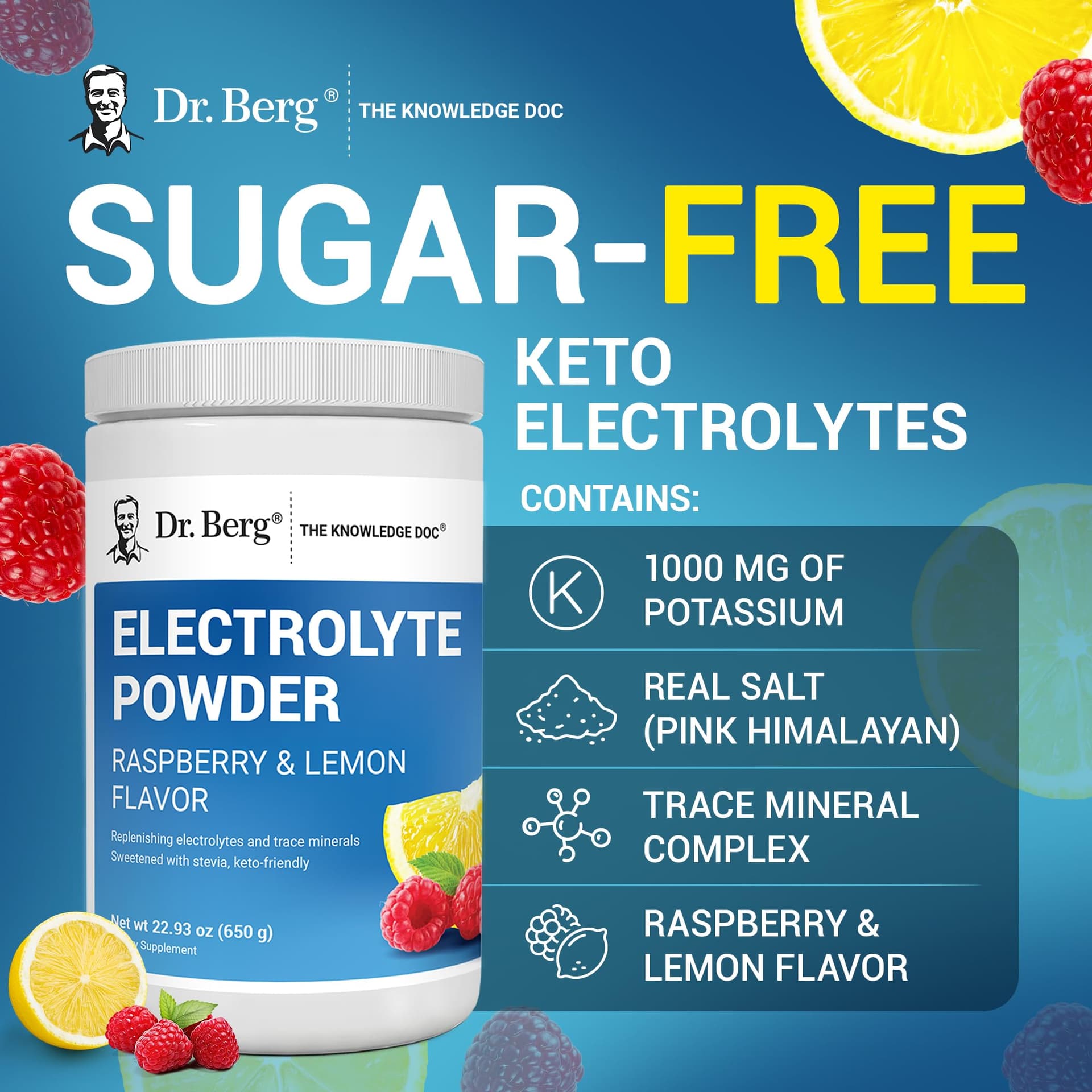 Dr. Berg Nutritionals Dr. Berg Zero Sugar Hydration Keto Electrolyte Powder – Bild 7
