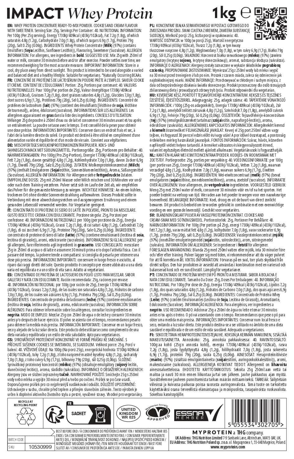 Myprotein Impact Proteína de suero en polvo – Bild 6