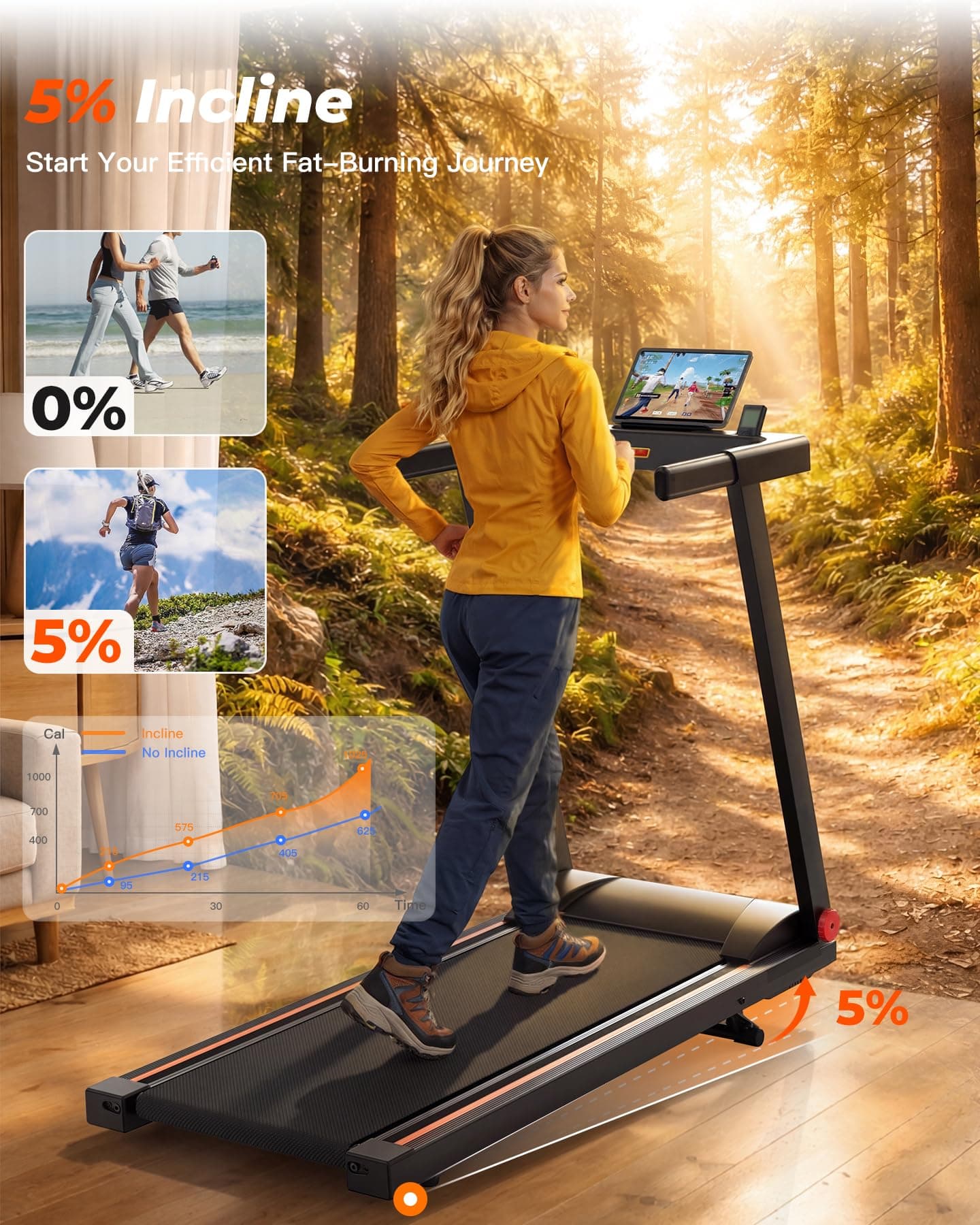 MJWW Folding Treadmills for Home – Bild 2