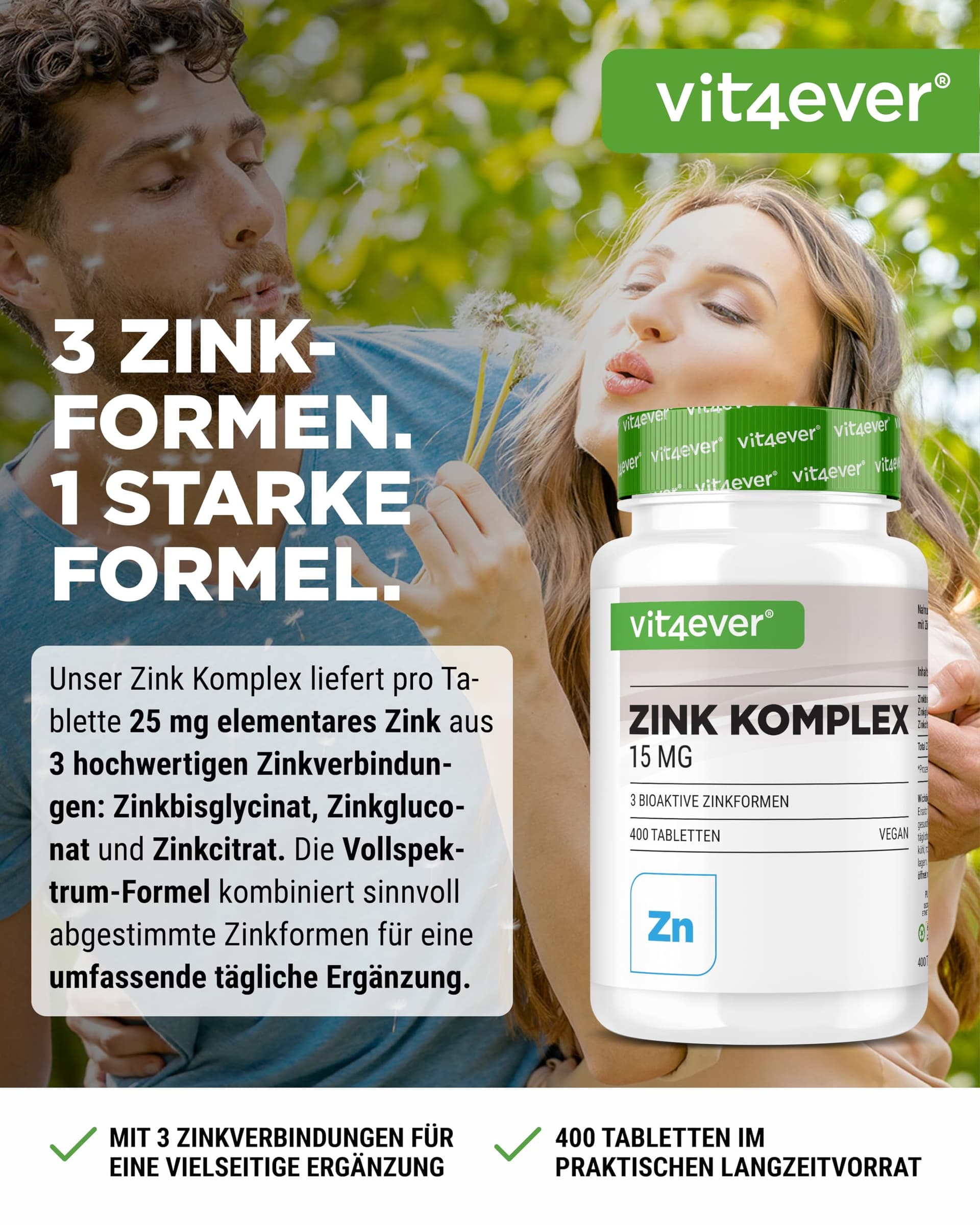 Vit4ever ZINC COMPLEXE 15 mg – Bild 2