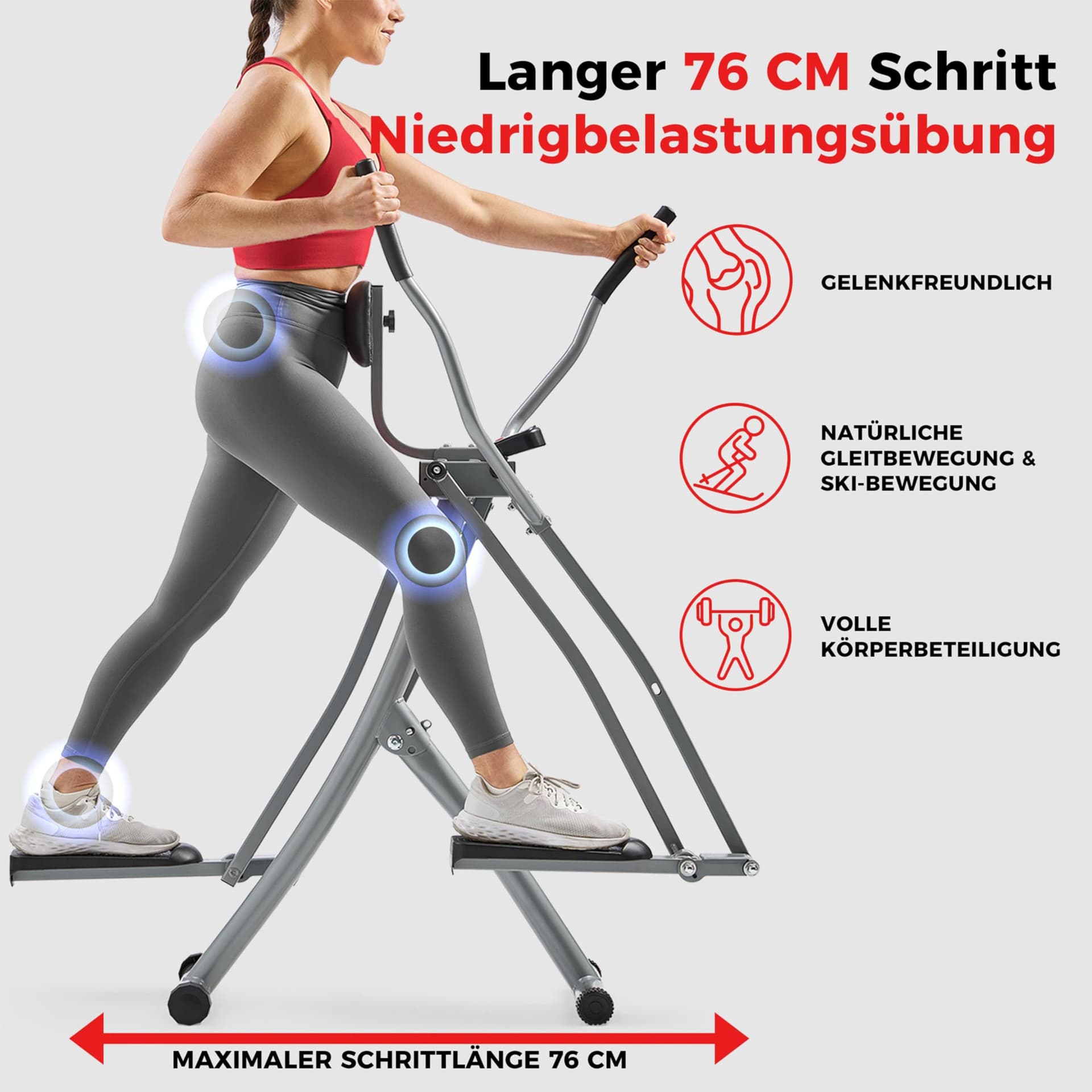 Sunny Health & Fitness Air Walk Crosstrainer für Zuhause – Bild 2