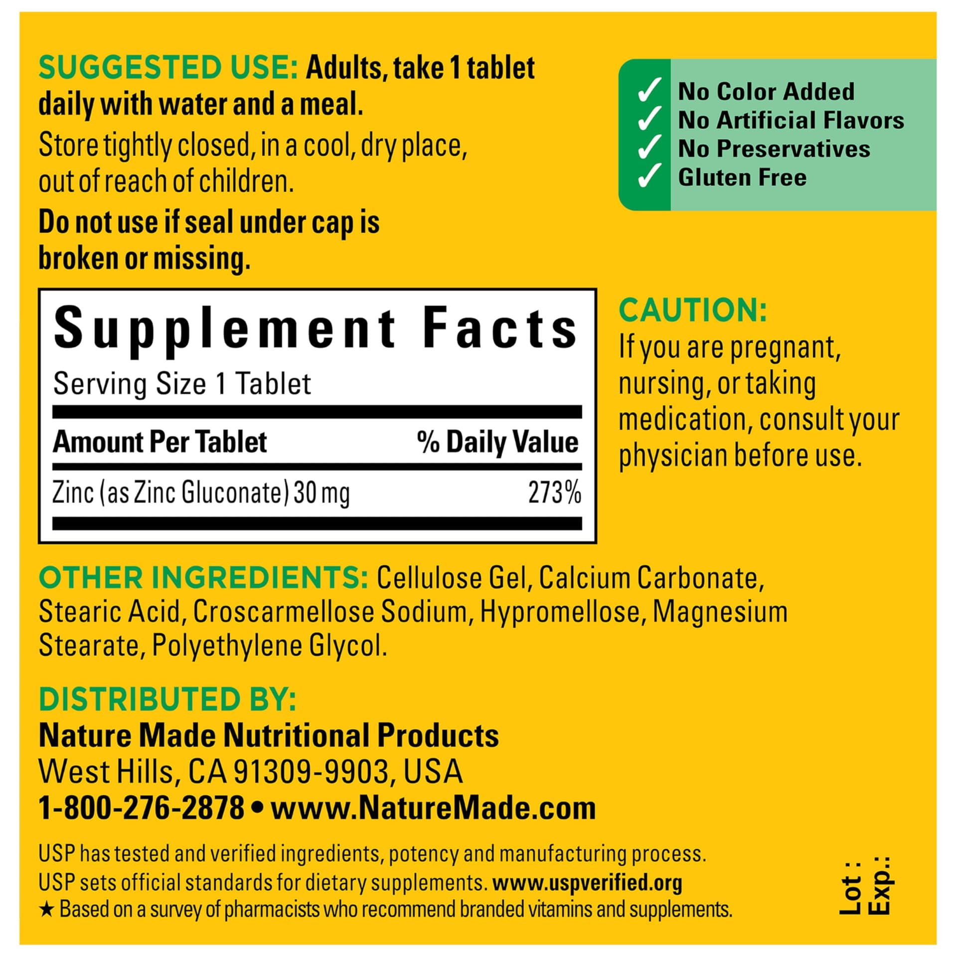 Nature Made Zinc 30 mg – Bild 7