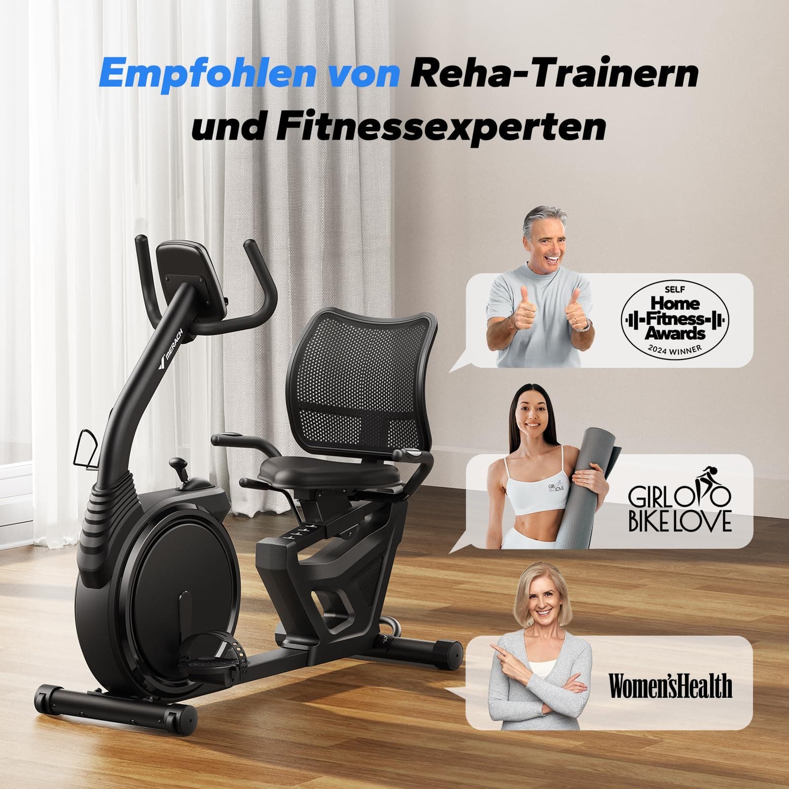 MERACH Liegeergometer für Zuhause mit 8 verstellbaren – Bild 6