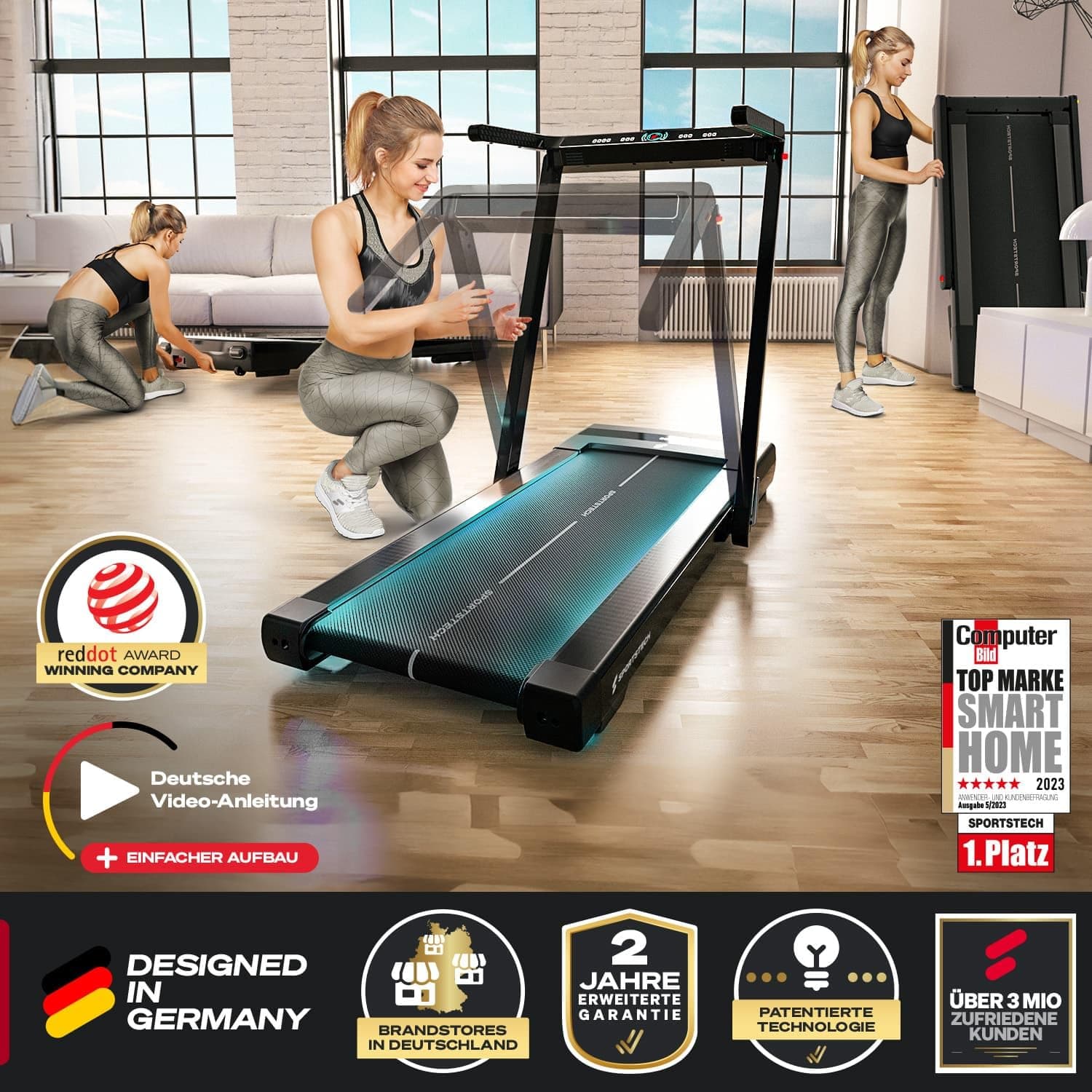 Sportstech Laufband klappbar mit 11% Steigung – Bild 6