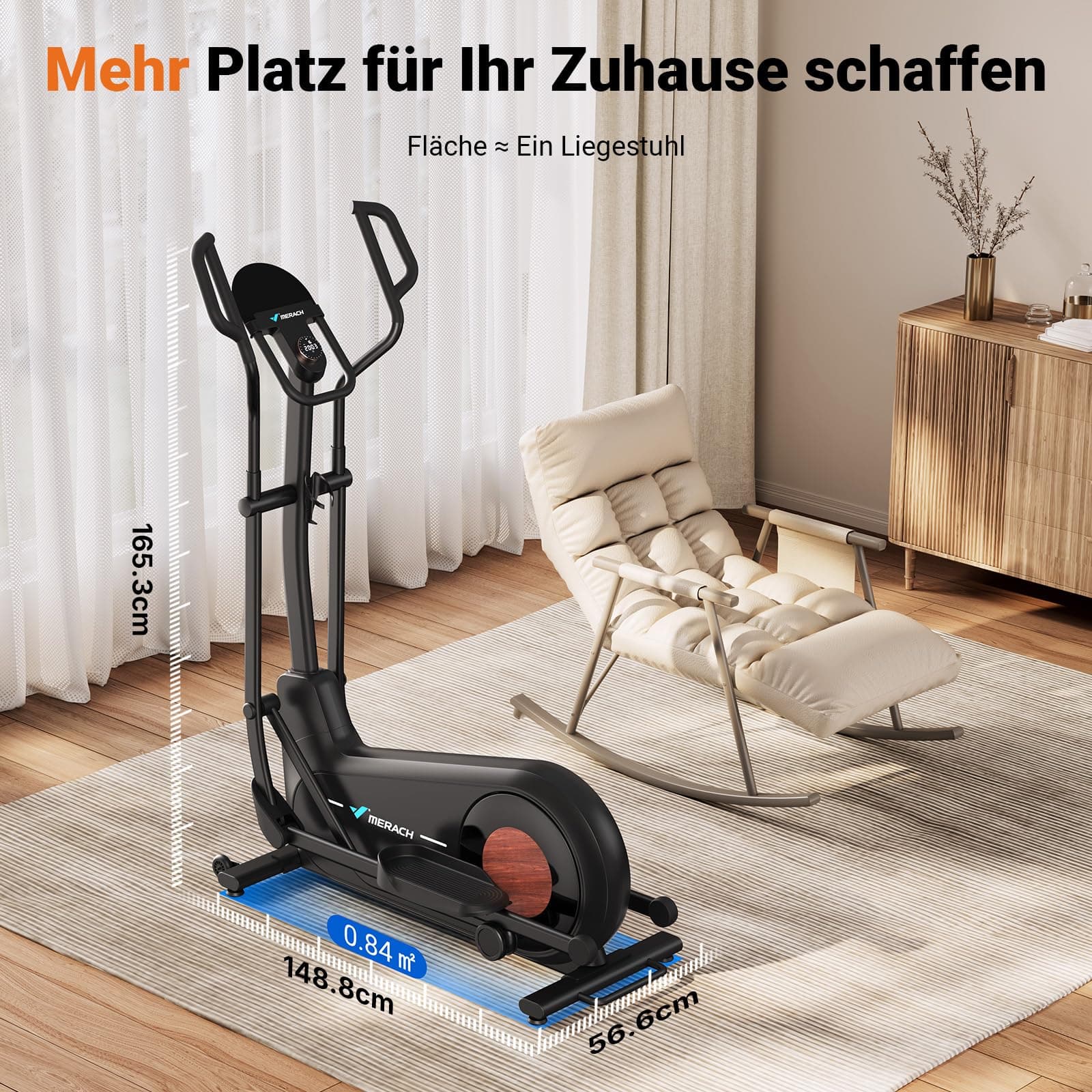 MERACH Umweltfreundlich Crosstrainer für Zuhause mit 47 cm – Bild 7