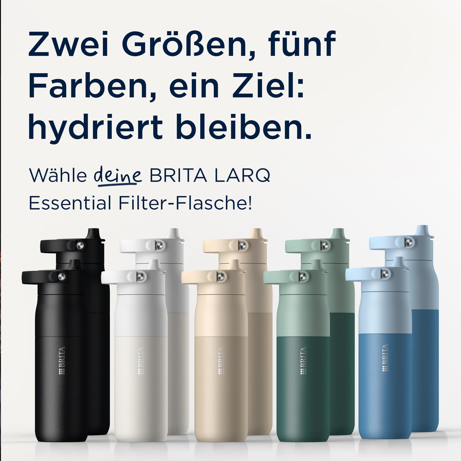 BRITA LARQ Essential Filter Trinkflasche mit Strohhalm beige (1 L – Bild 6