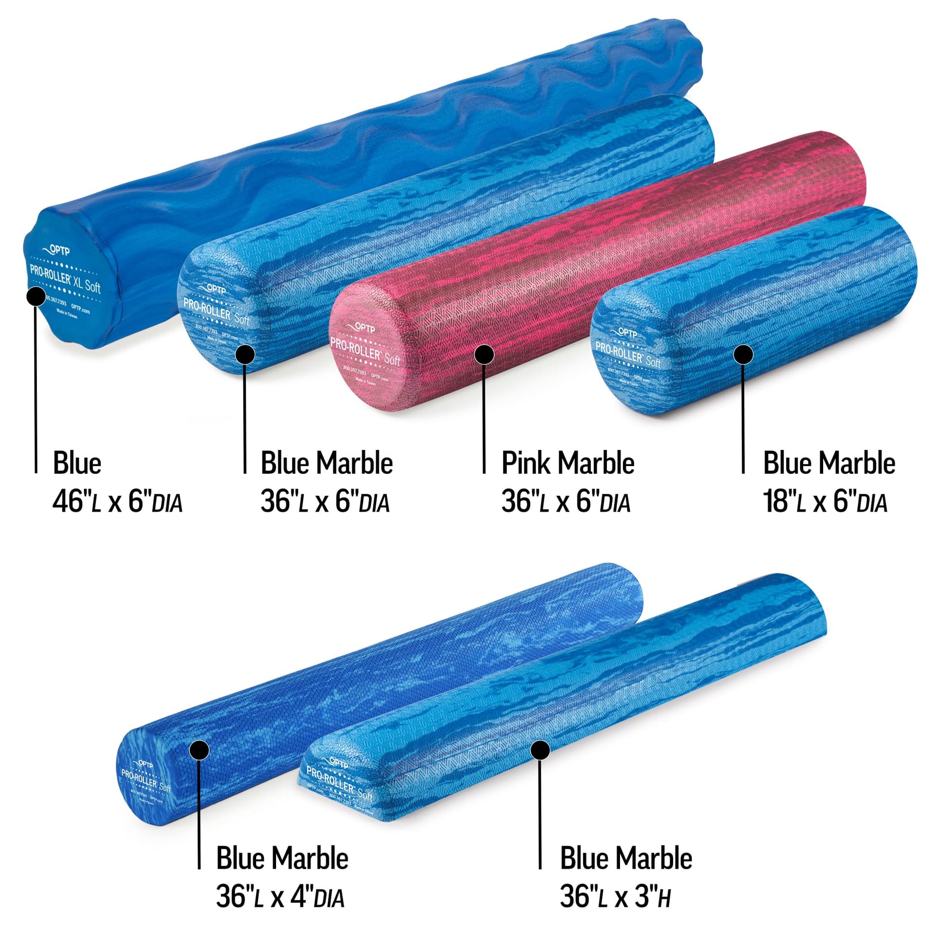 OPTP PRO-Roller Soft Density Foam Roller – Bild 6
