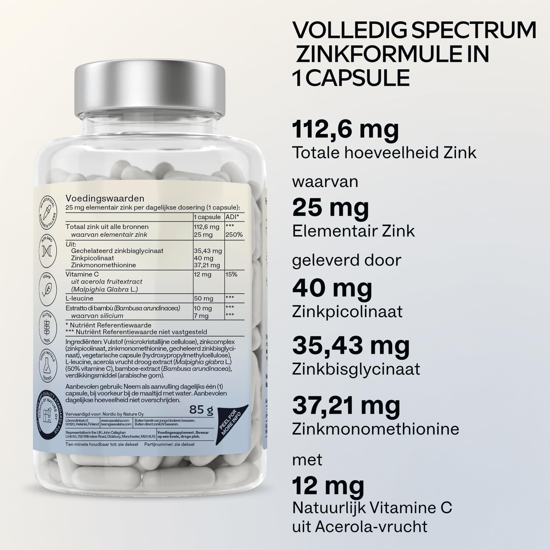 AAVALABS ® Drievoudig Zink - Hooggedoseerd - 25mg – Bild 5