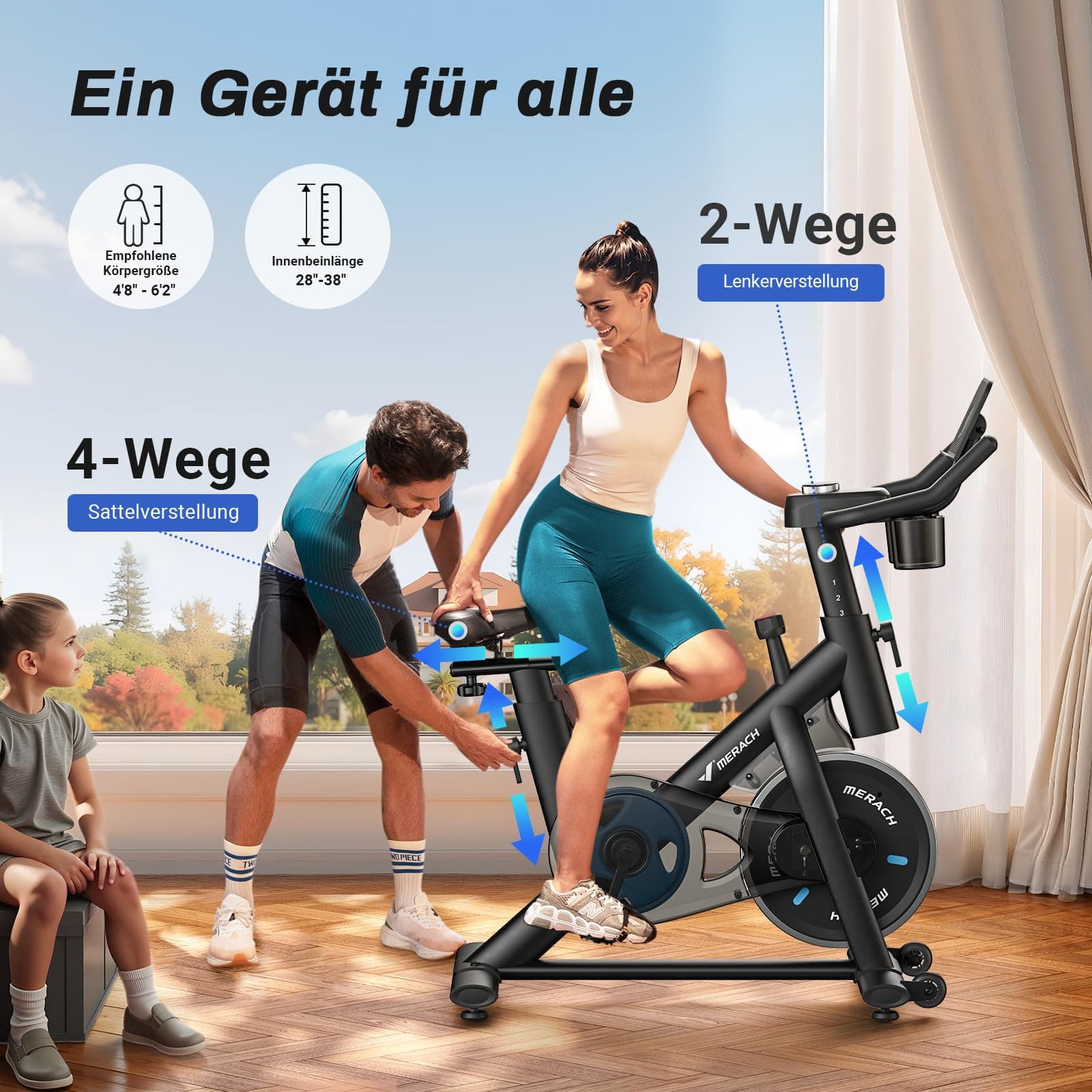 MERACH Heimtrainer Fahrrad – Bild 6