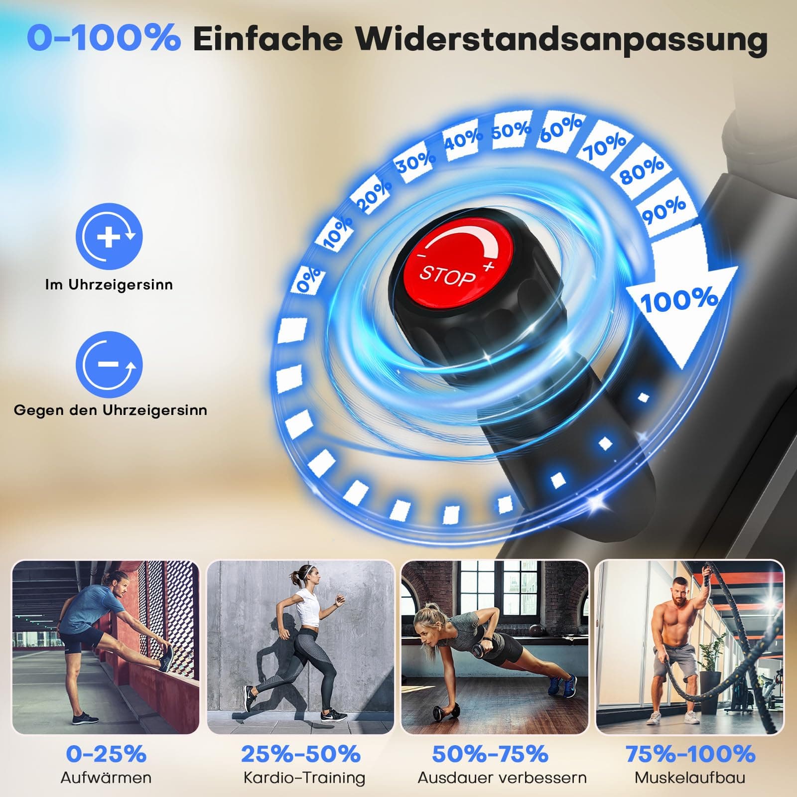 CHAOKE [UPGRADE] Heimtrainer Fahrrad mit APP – Bild 3