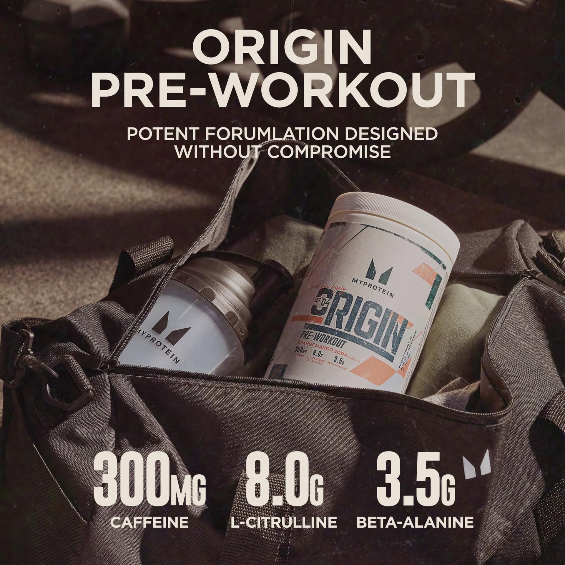 Myprotein Origin Pre-Workout Power avec bêta-alanine et caféine - Orange et mangue - 600 g – Bild 2