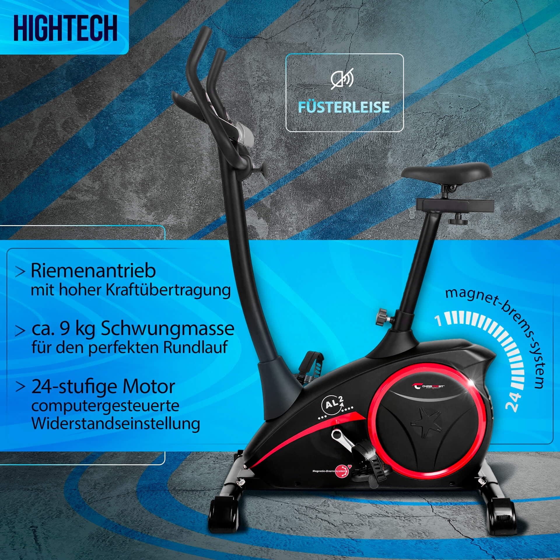 CHRISTOPEIT SPORT GERMANY Christopeit Heimtrainer Fahrrad Ergometer AL 2 S Digital, bis 150kg – Bild 2