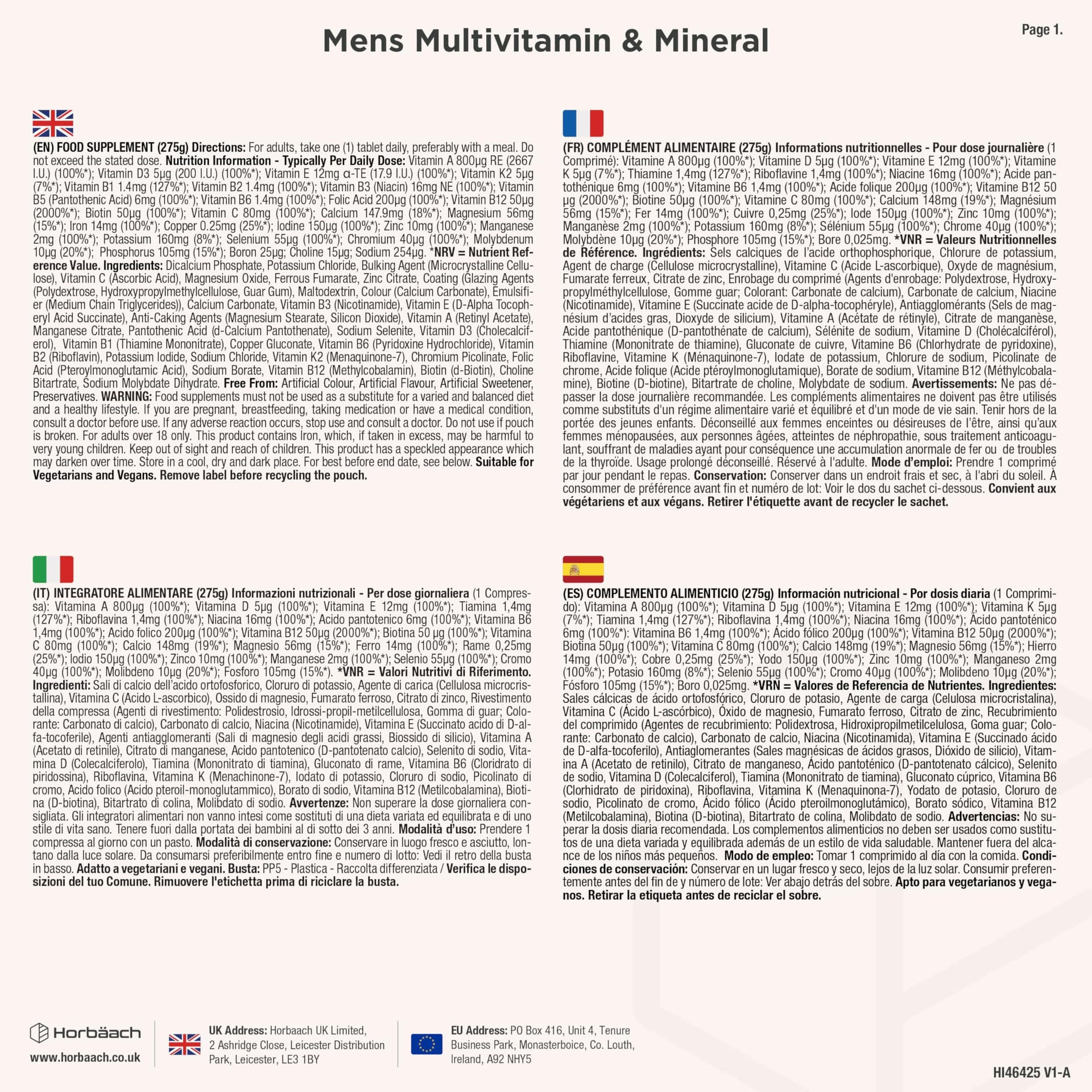 Horbäach Multivitamines Homme – Bild 4