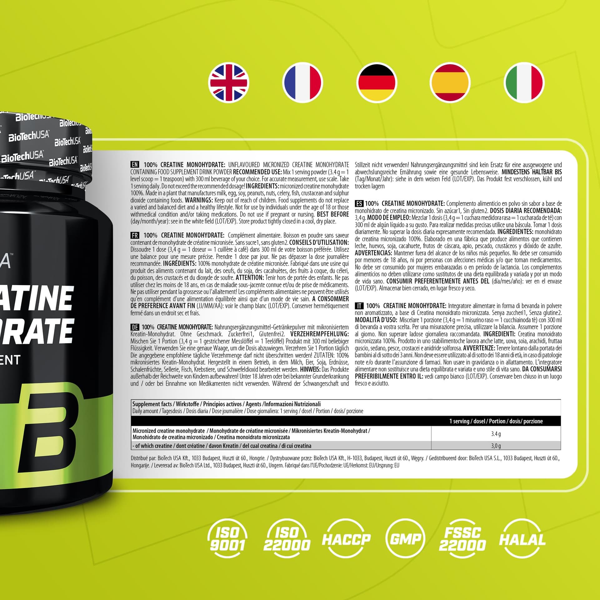 BioTechUSA 100% Creatine Monohydrate – Bild 7