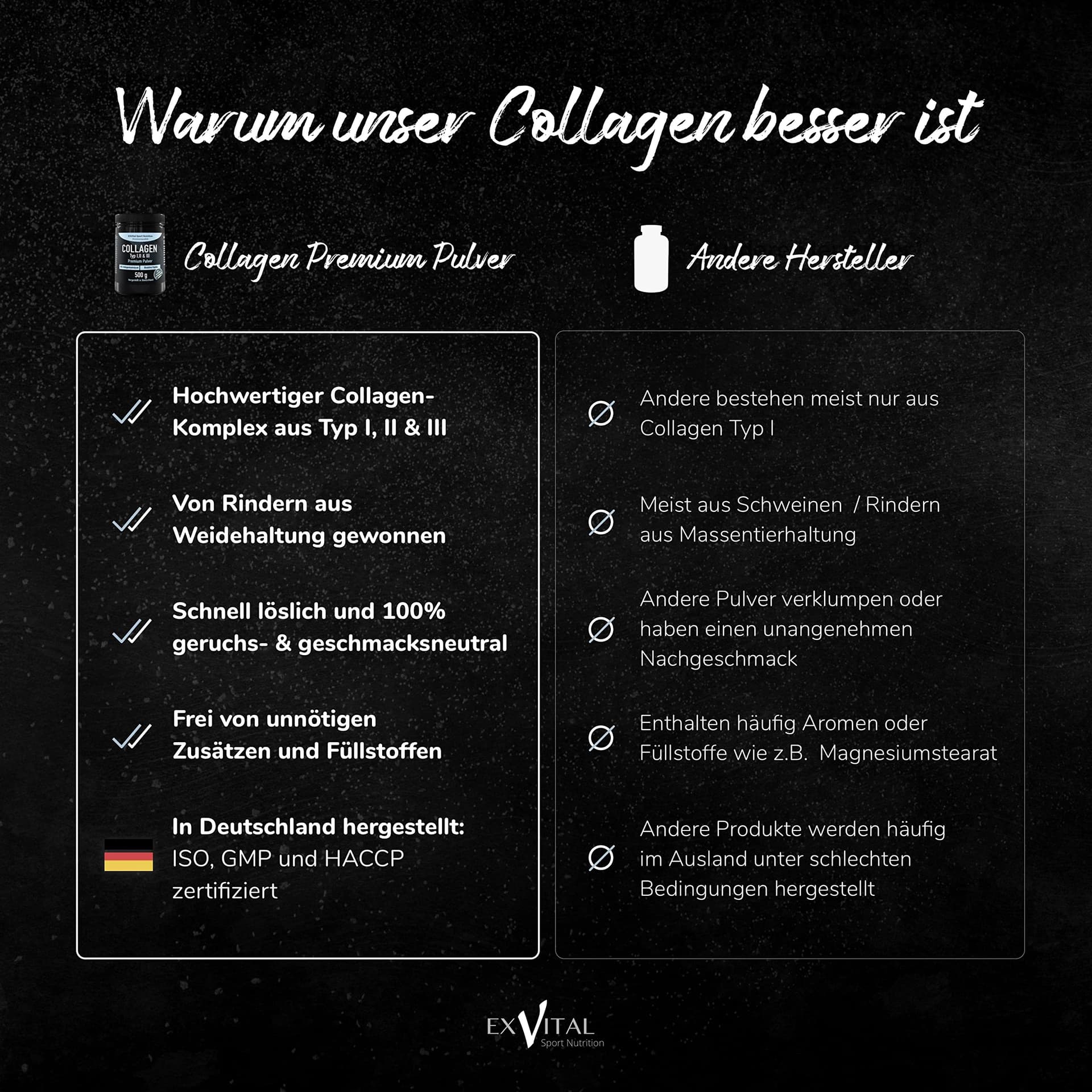 EXVital Collagen Pulver 500 Gramm – Bild 5