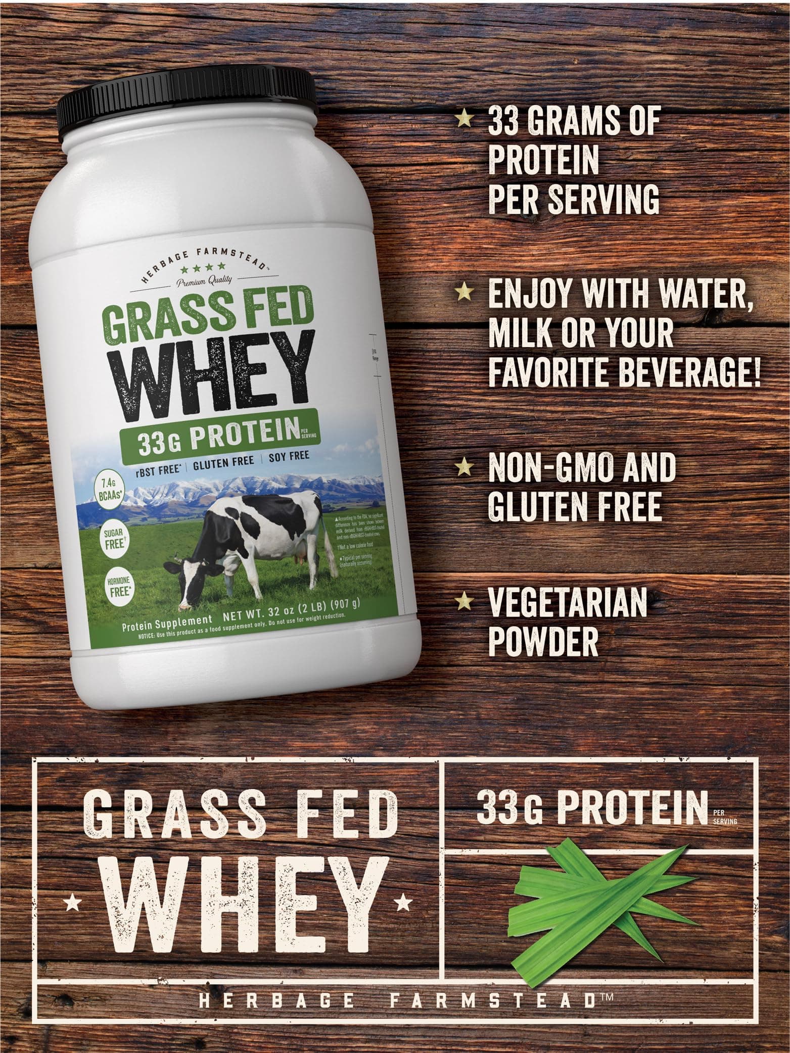 Carlyle Grass Fed Whey Protein Powder | 2lb – Bild 4
