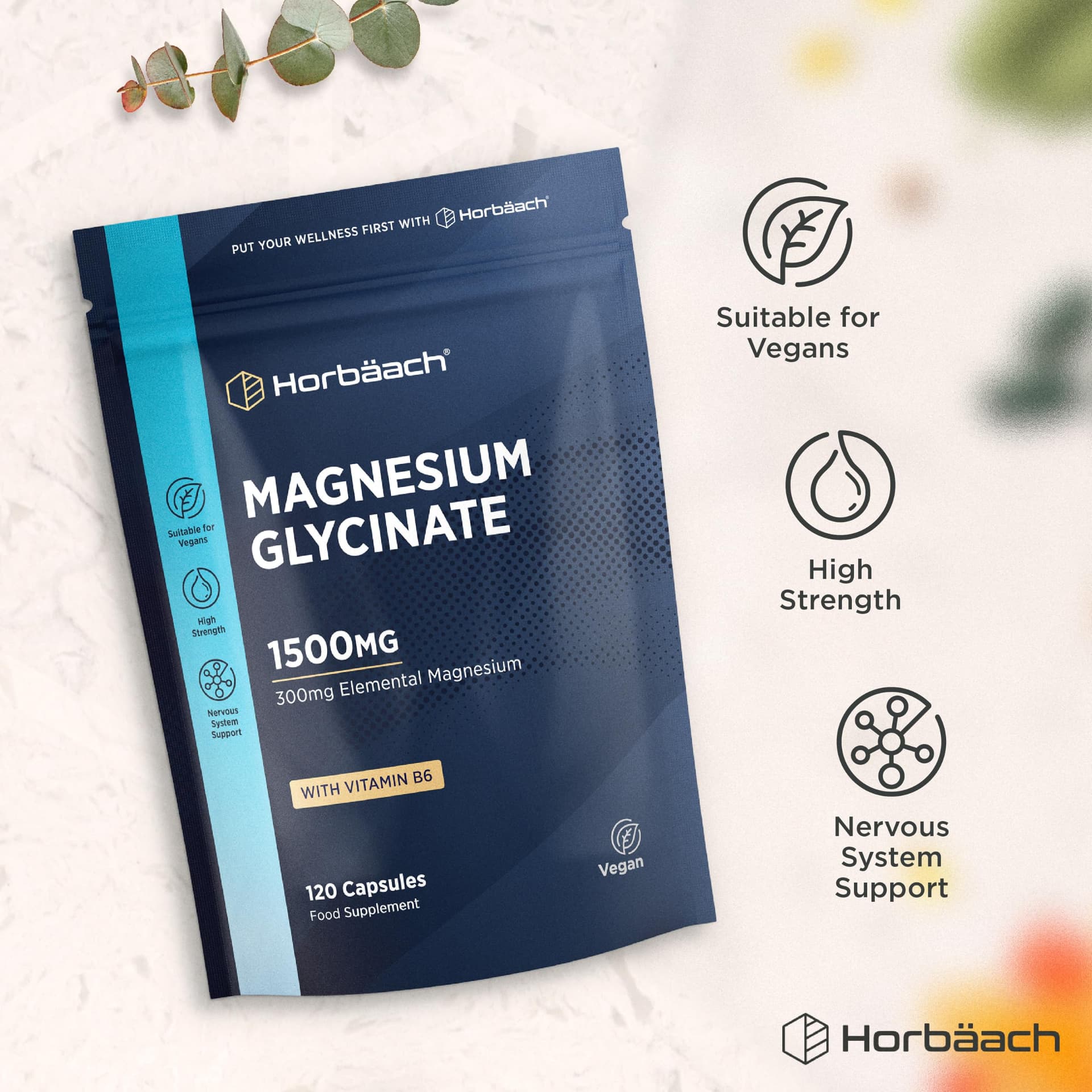 Horbäach Magnesium Glycinate 1500mg – Bild 7