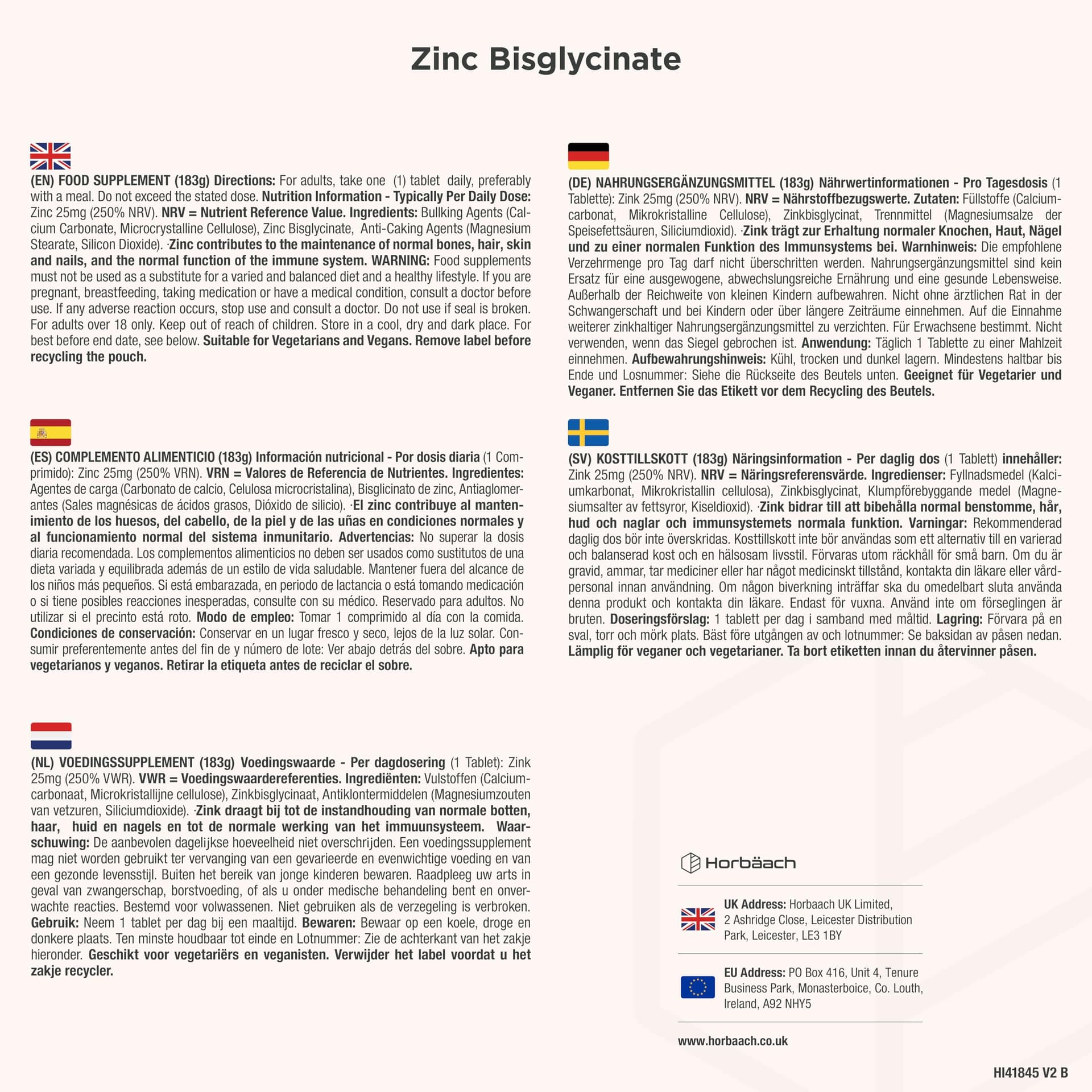 Horbäach Zink Tabletten 25mg – Bild 4