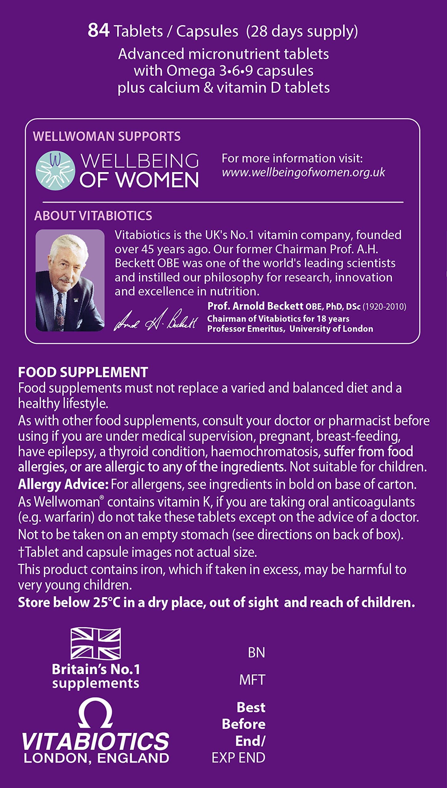 Wellwoman Max Multivitamin Tablets for Women,84 Count – Bild 2