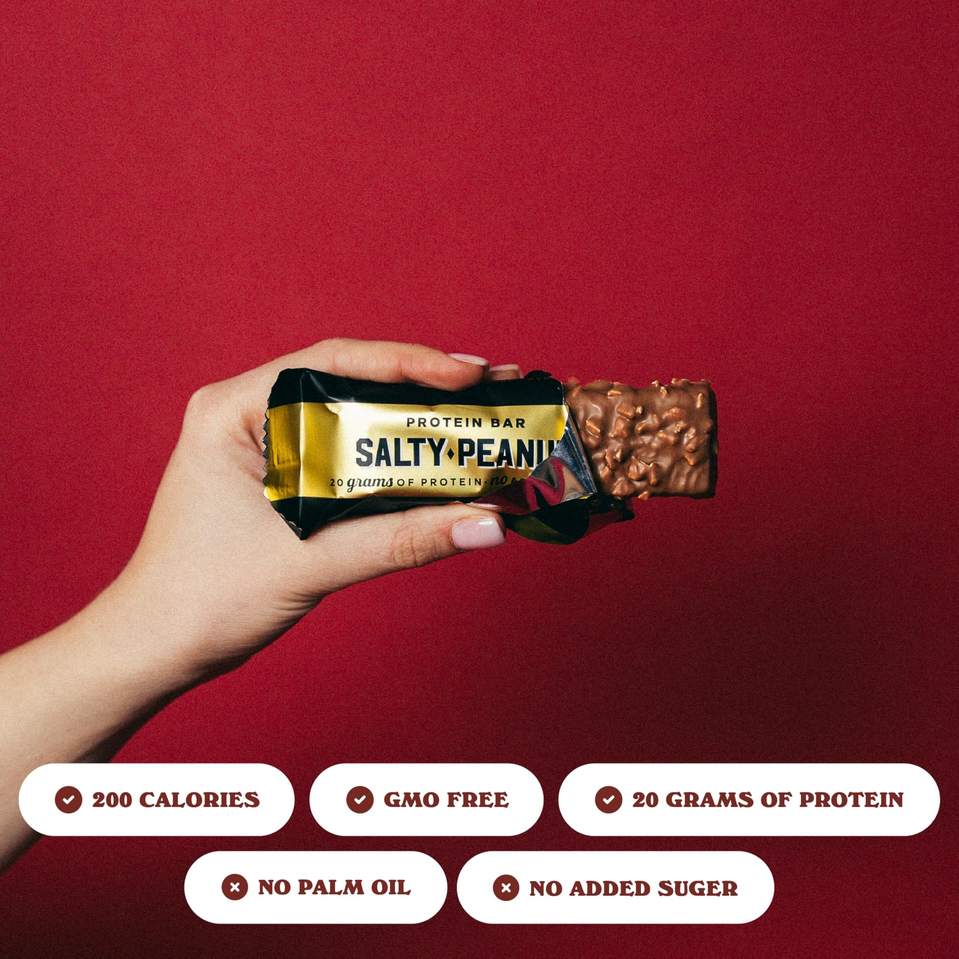 BAREBELLS Protein Bars Salty Peanut - 12 Count, 20g – Bild 3