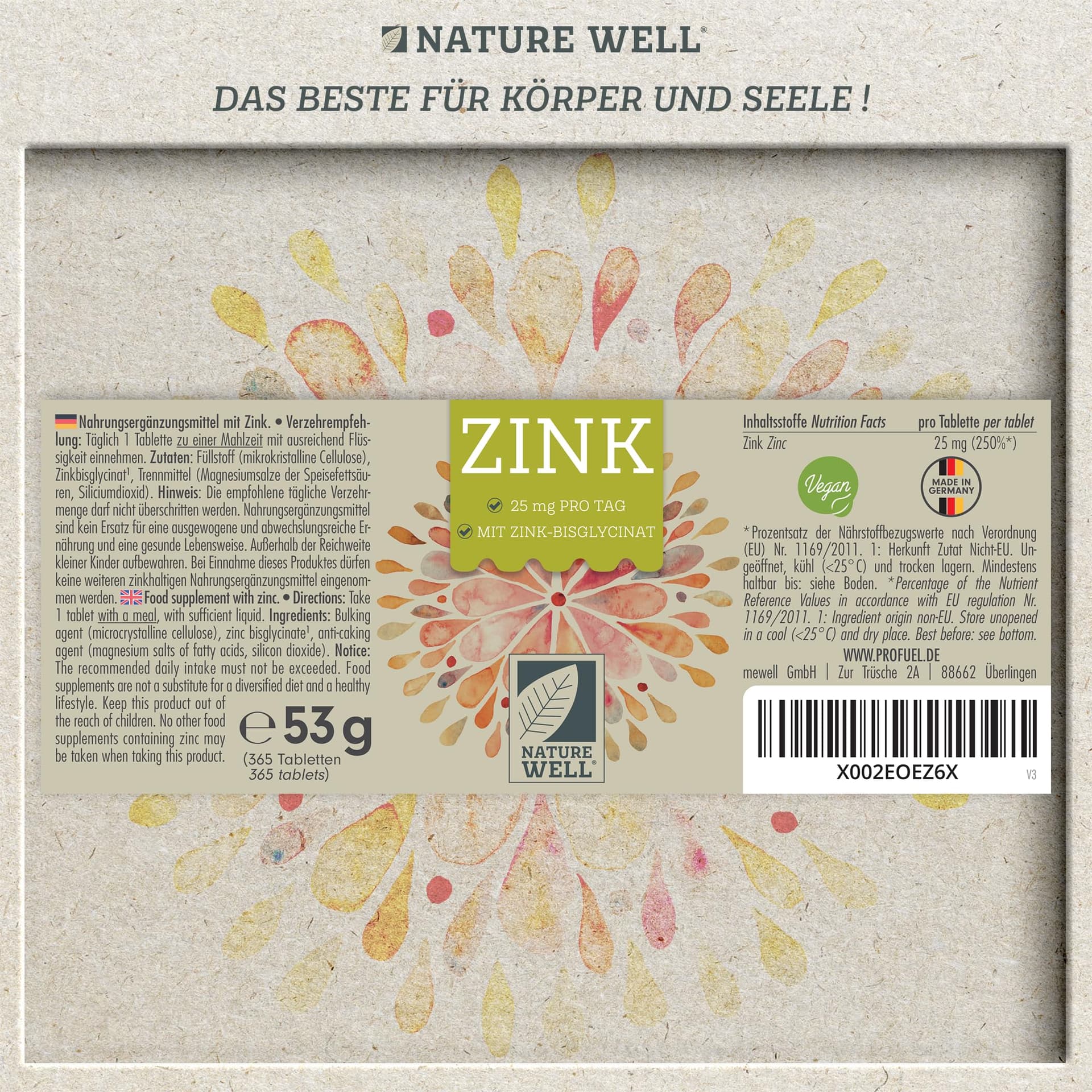 NatureWell Zink 25mg - 365 Tabletten – Bild 6