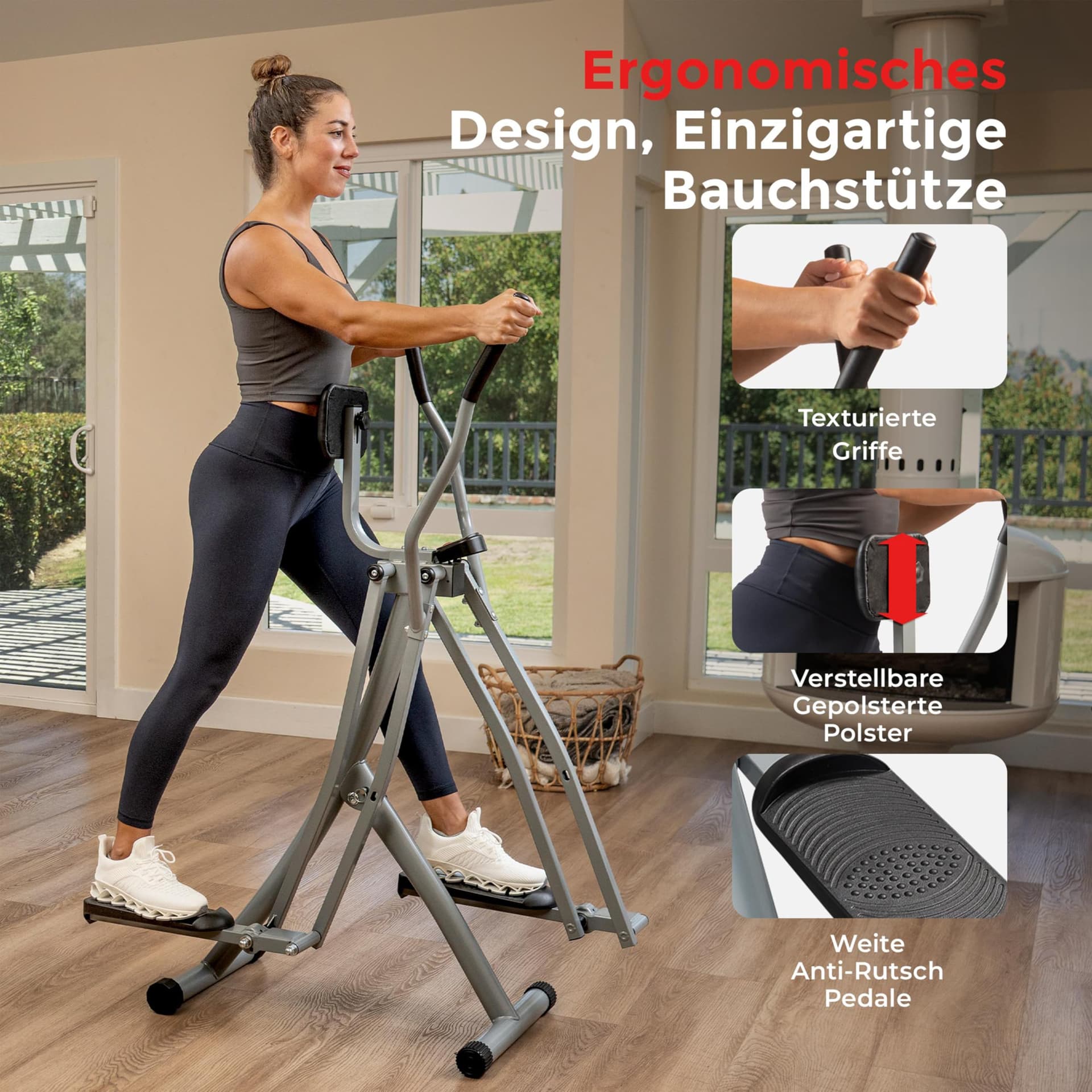 Sunny Health & Fitness Air Walk Crosstrainer für Zuhause – Bild 3