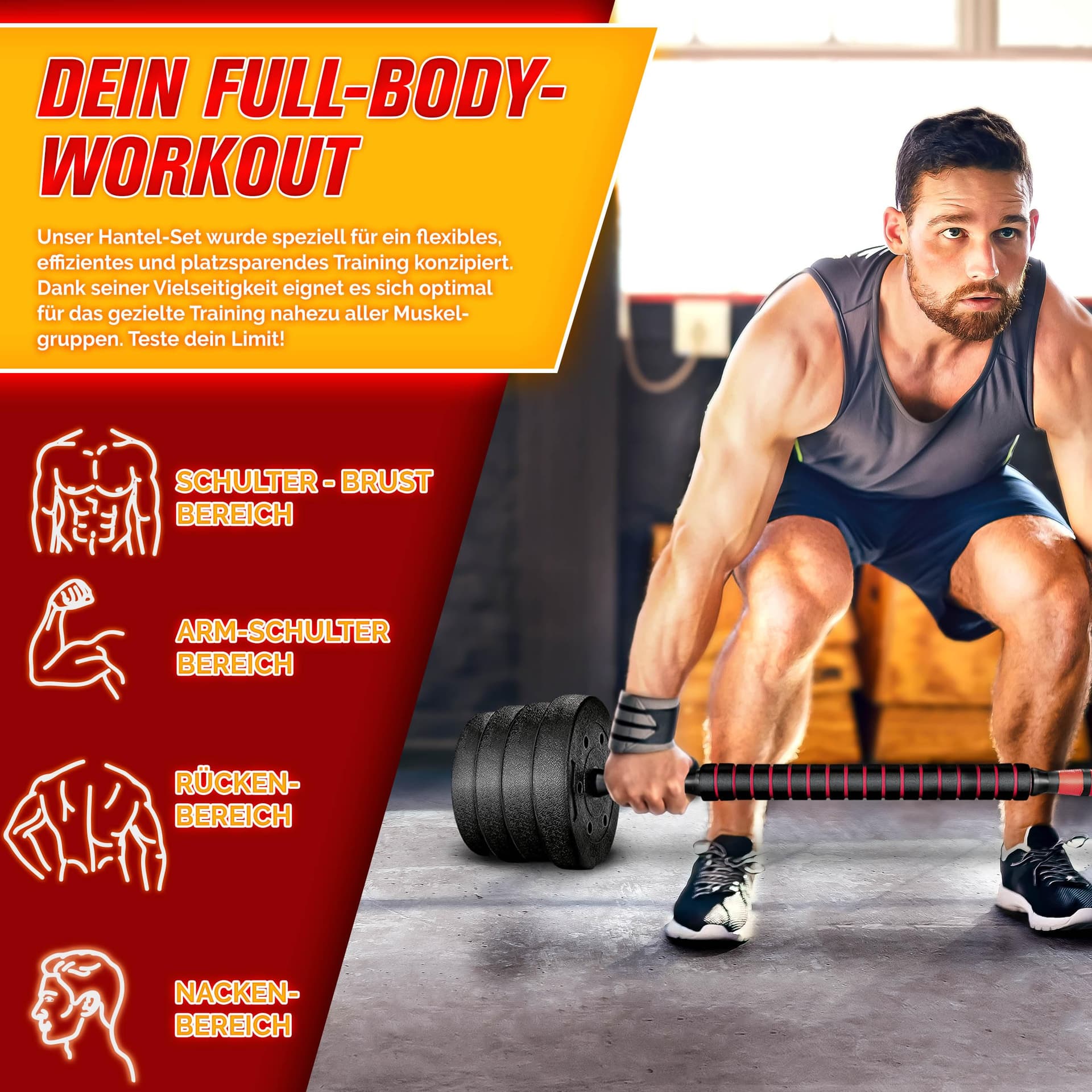 RE:SPORT 2-in-1 halterset, 30 kg – Bild 6