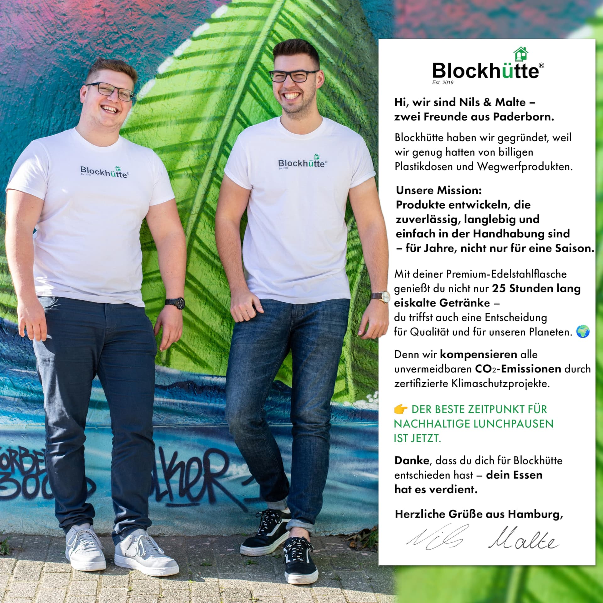 Blockhütte Premium Edelstahl Trinkflasche isoliert I 500ml – Bild 8