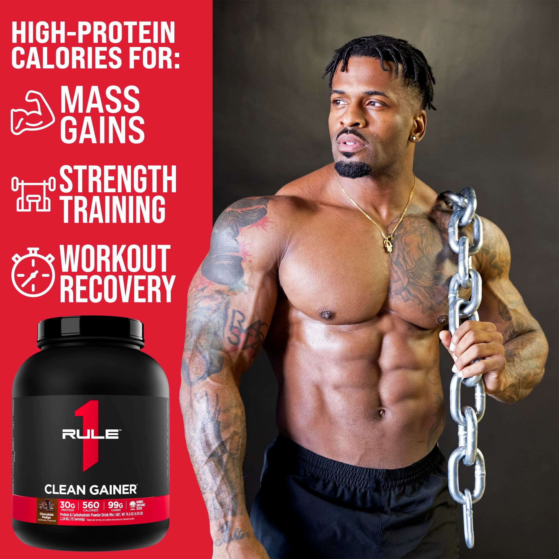 Rule 1 Proteins Clean Gainer - High-Protein Lean Gain Formula with 560 Calories, 30g – Bild 4