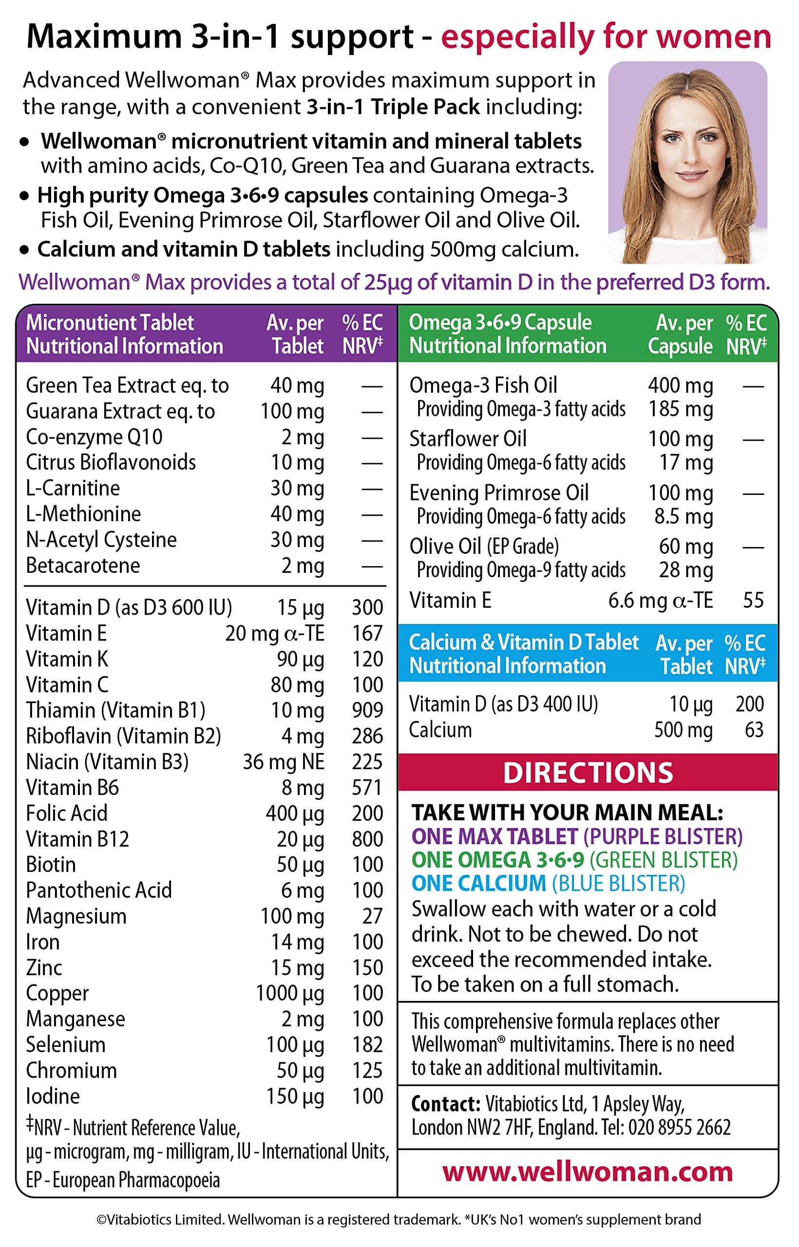 Wellwoman Max Multivitamin Tablets for Women,84 Count – Bild 4