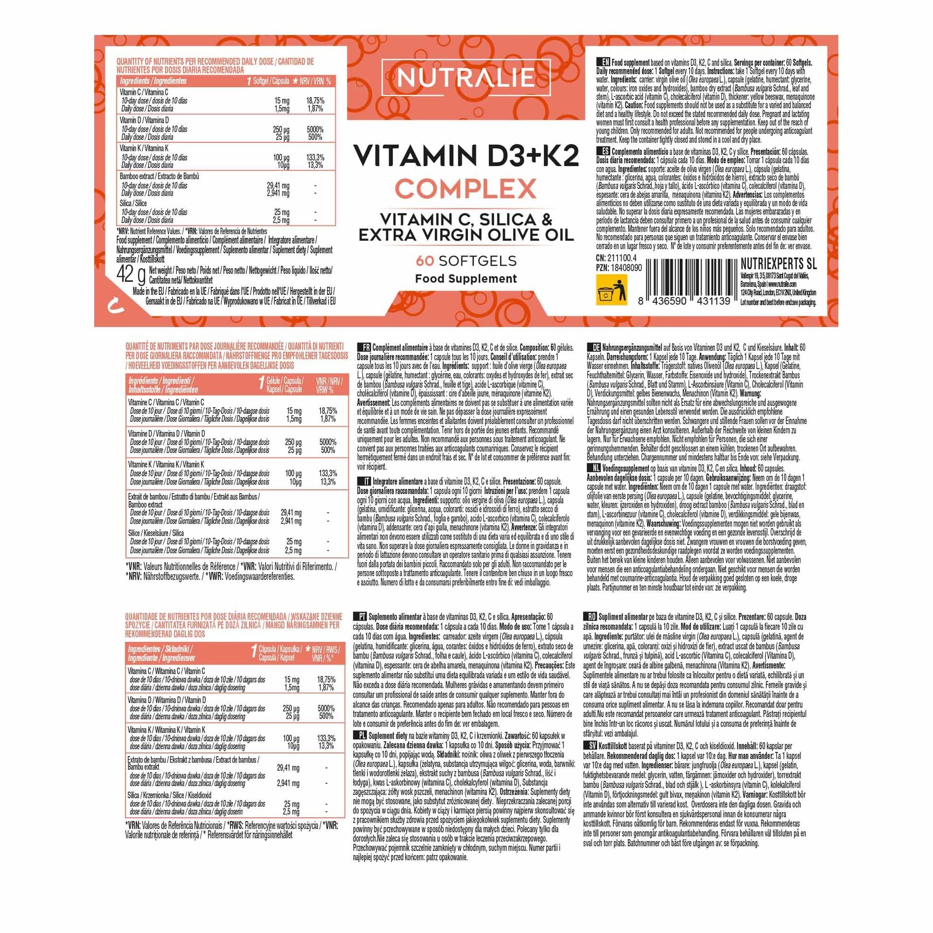 NUTRALIE Vitamine D3 et K2 10000 UI – Bild 6
