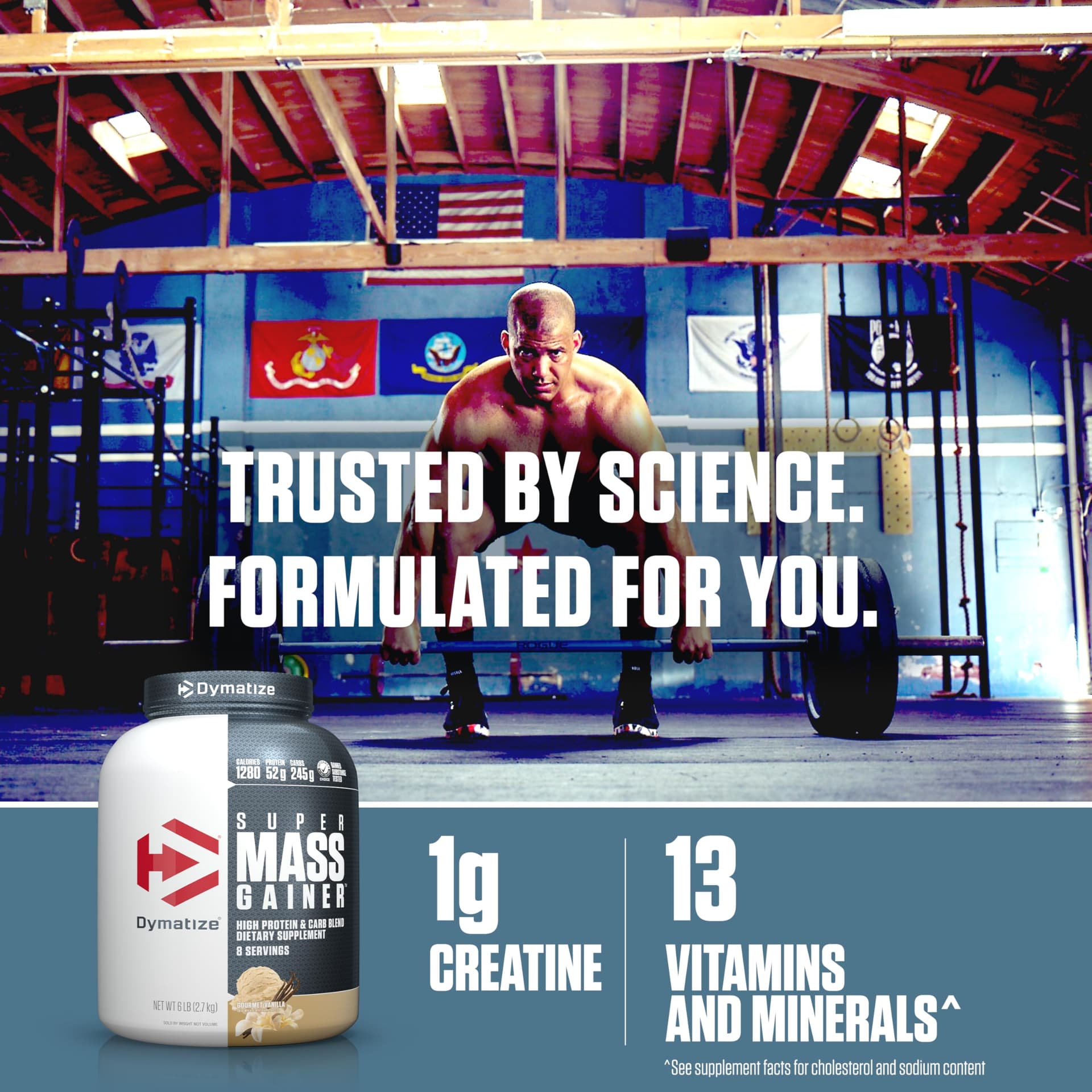 Dymatize Super Mass Gainer Protein Powder, Gourmet Vanilla, 52g – Bild 3