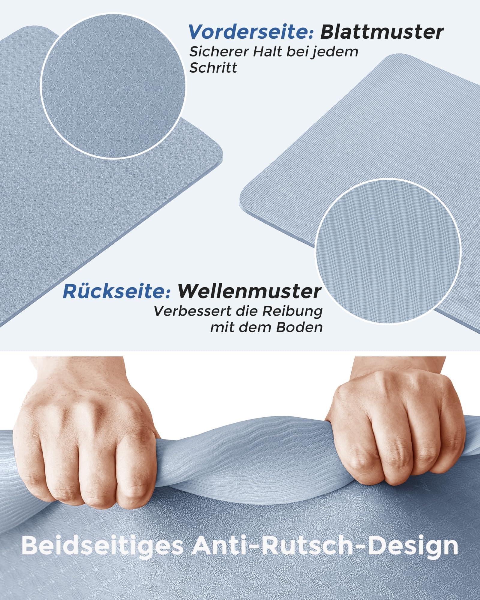 Narwhal Yogamatte Rutschfest Fitnessmatte Umweltfreundliche – Bild 3