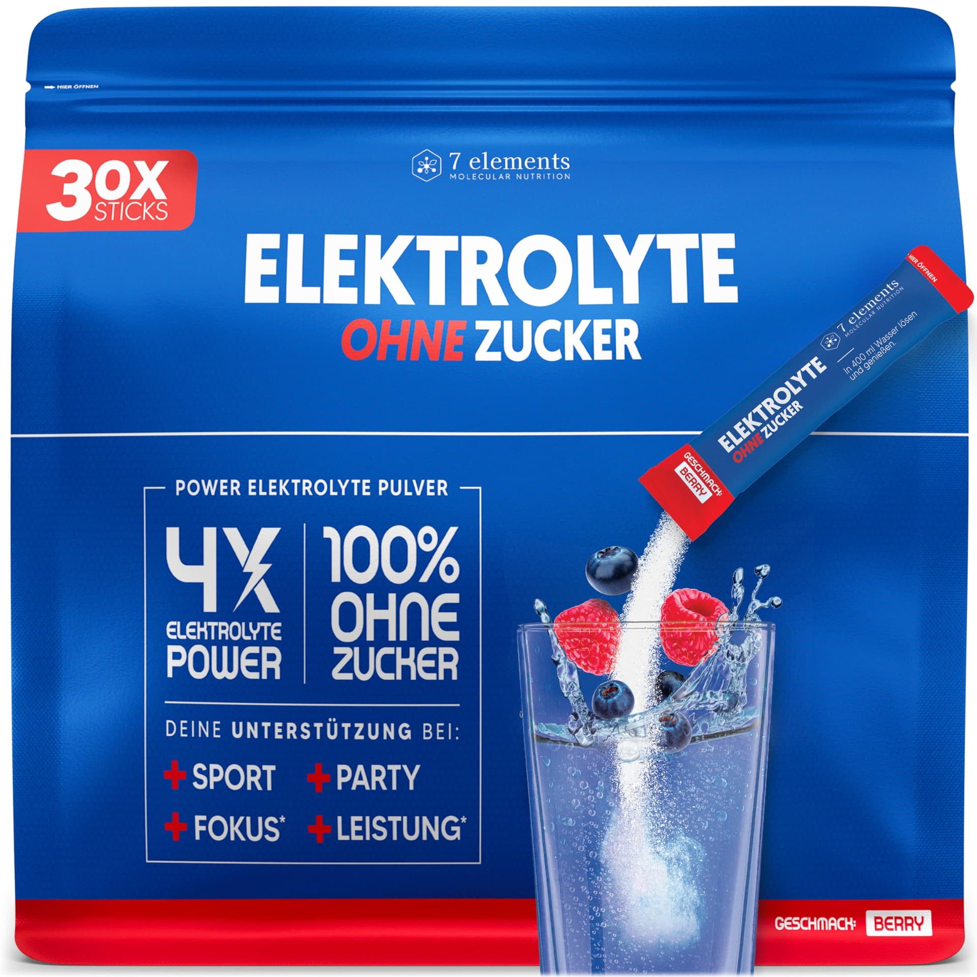 7 elements Elektrolyte OHNE ZUCKER - 30 Stück