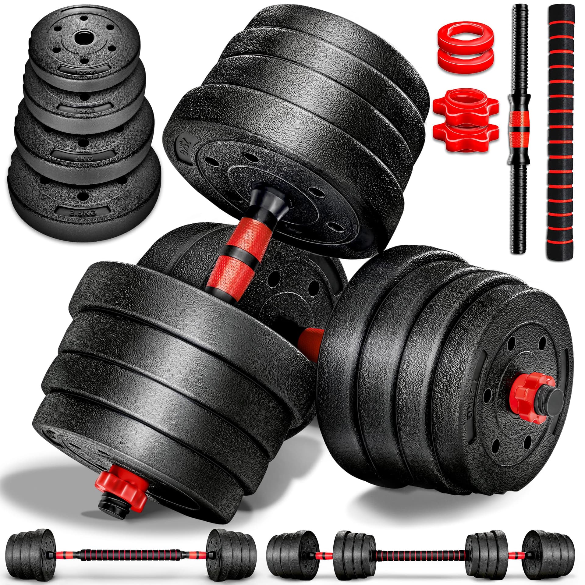 RE:SPORT 2-in-1 halterset, 30 kg