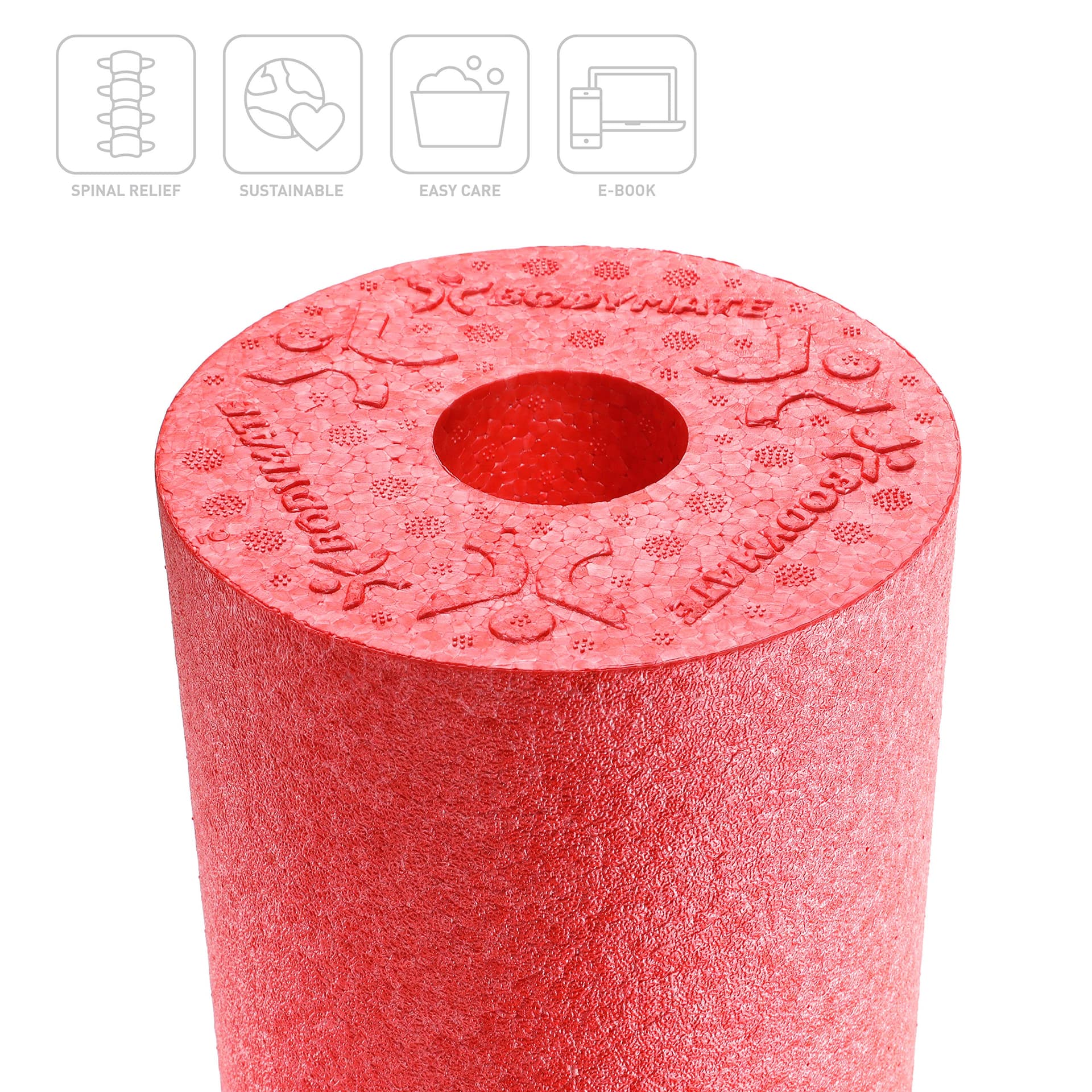 BODYMATE Foam Roller CARE Medium Hard 35 x 14 cm for Spine – Bild 2