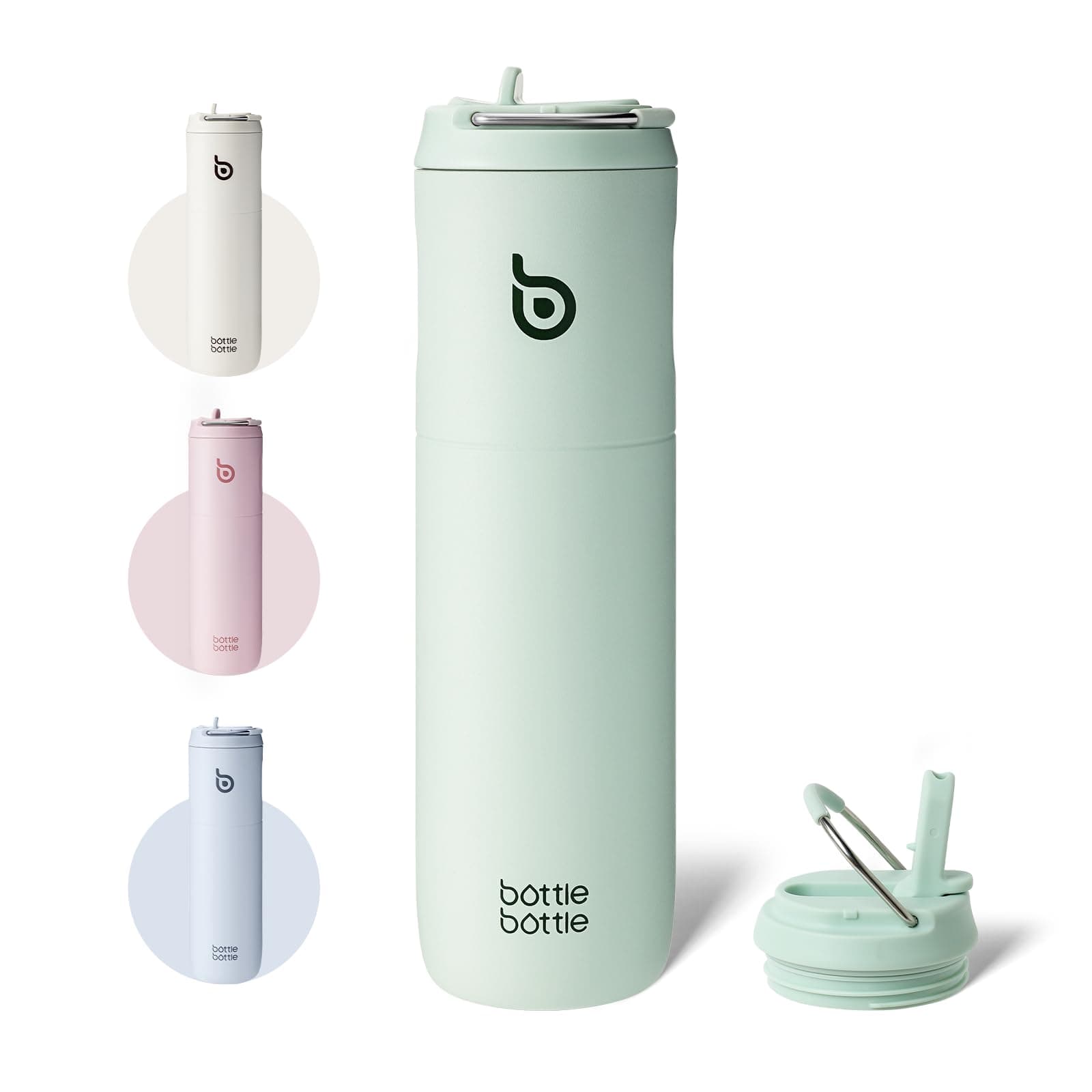 BOTTLE BOTTLE bottlebottle Stainless Steel Water Bottle with Straw and Lid