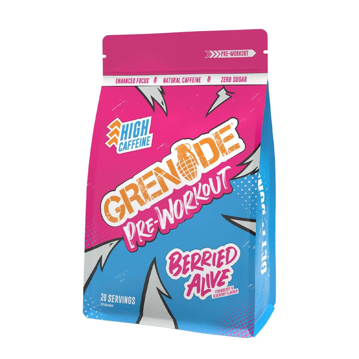 Grenade High Caffeine Pre Workout Powder with Natural