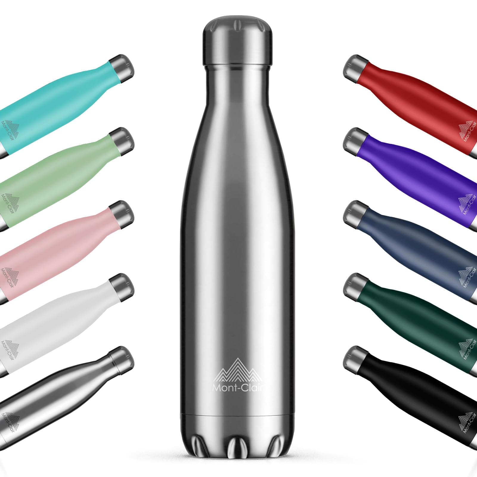 Mont-Clair Mont-Clair H2O Gourde isotherme - Bouteille isotherme sans BPA - Gourde inox 500ML