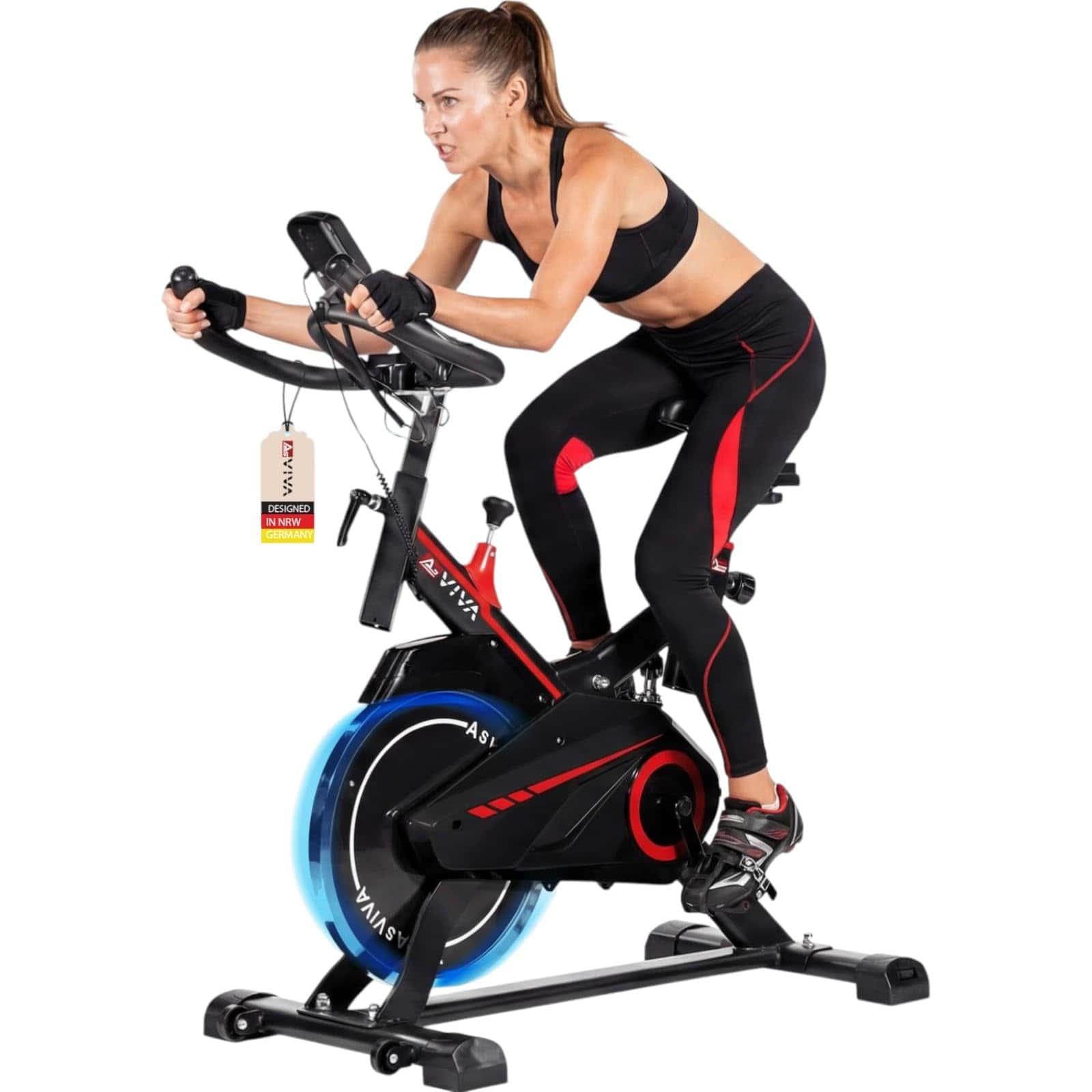Speedbike AsVIVA S11 - Leises Heimtrainer Fahrrad mit Riemenantrieb sowie 18kg