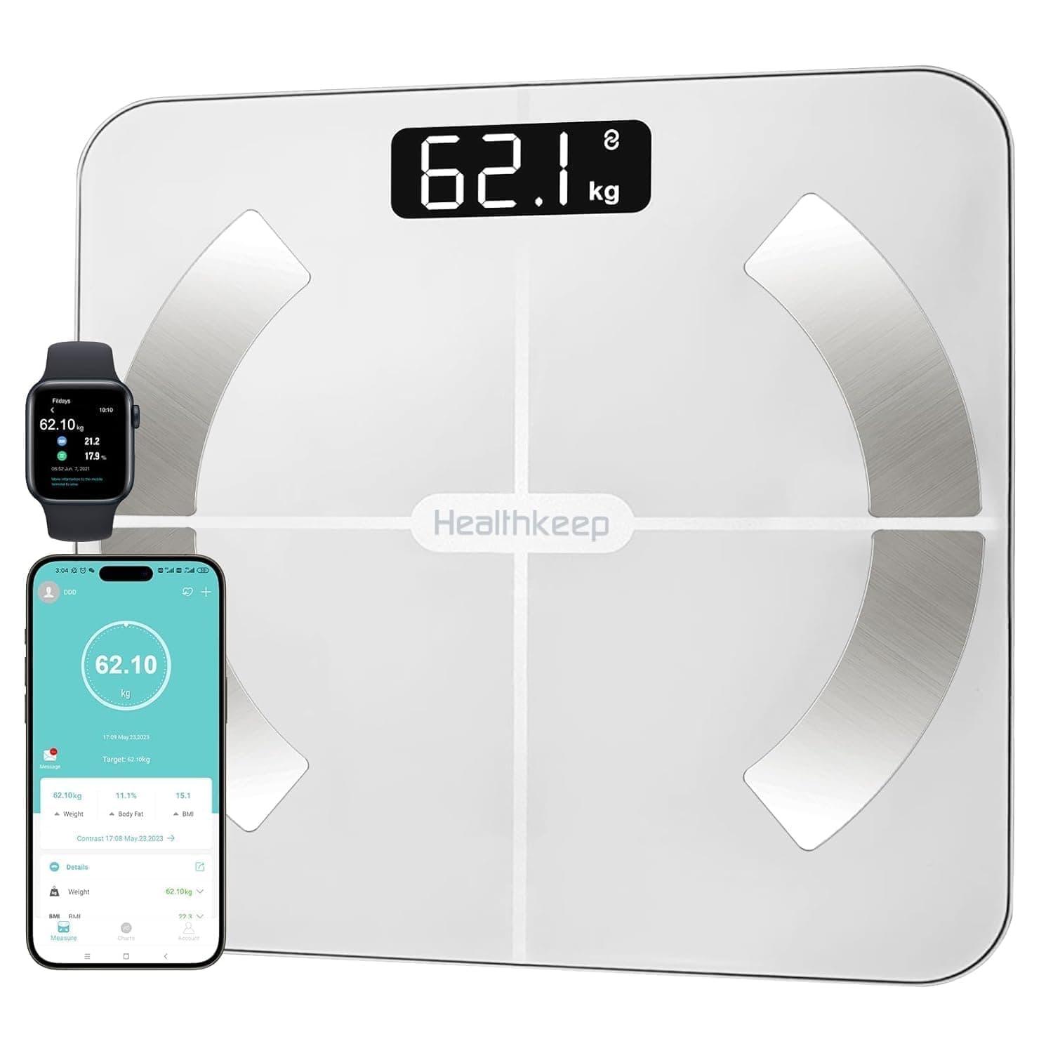 Healthkeep Healthkeep Smart Body Fat Scale with 13 Body Composition