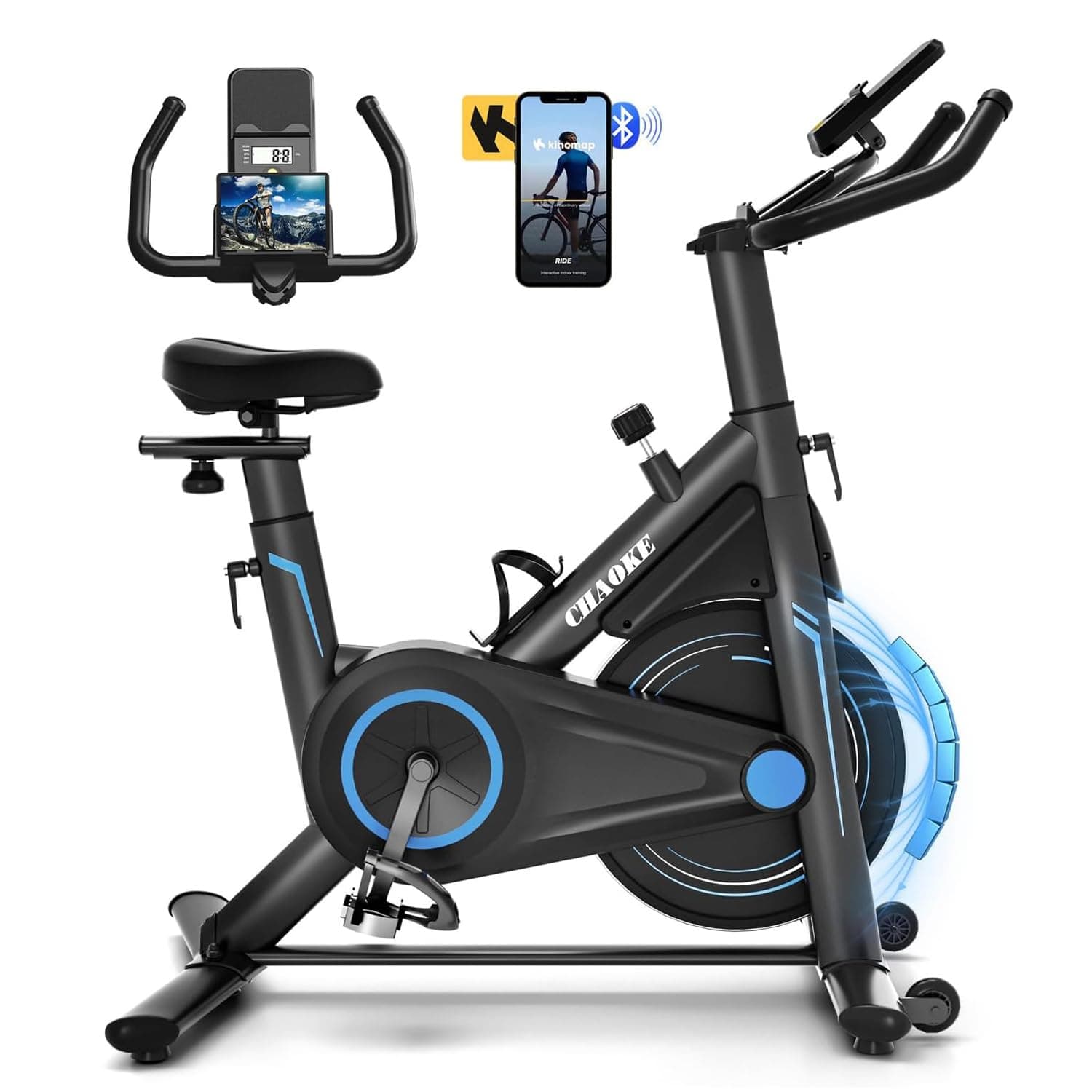 CHAOKE Heimtrainer Fahrrad mit App