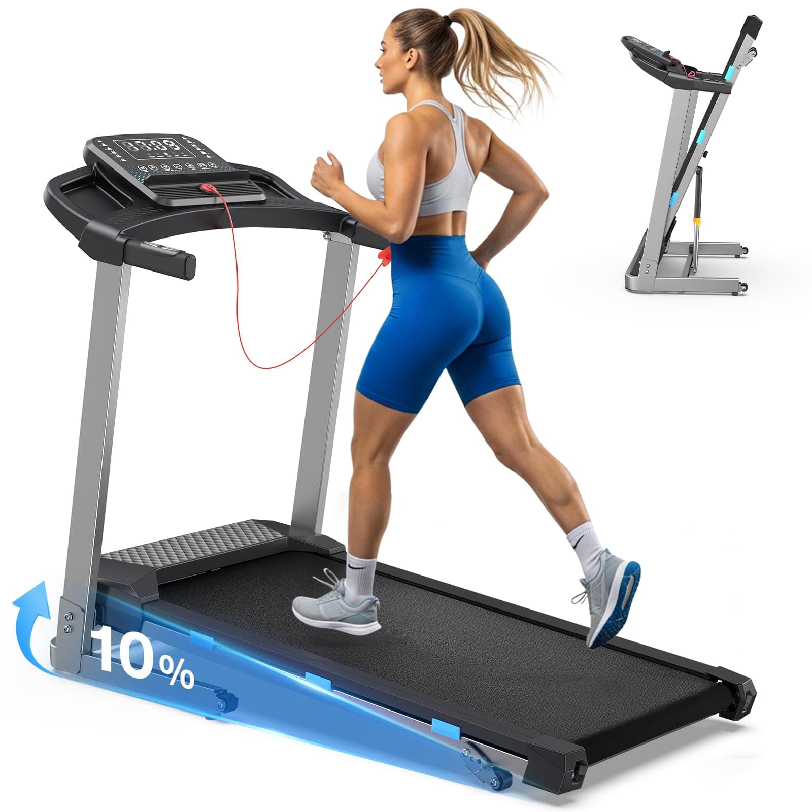 ZENRUN Laufband für Zuhause mit Steigung