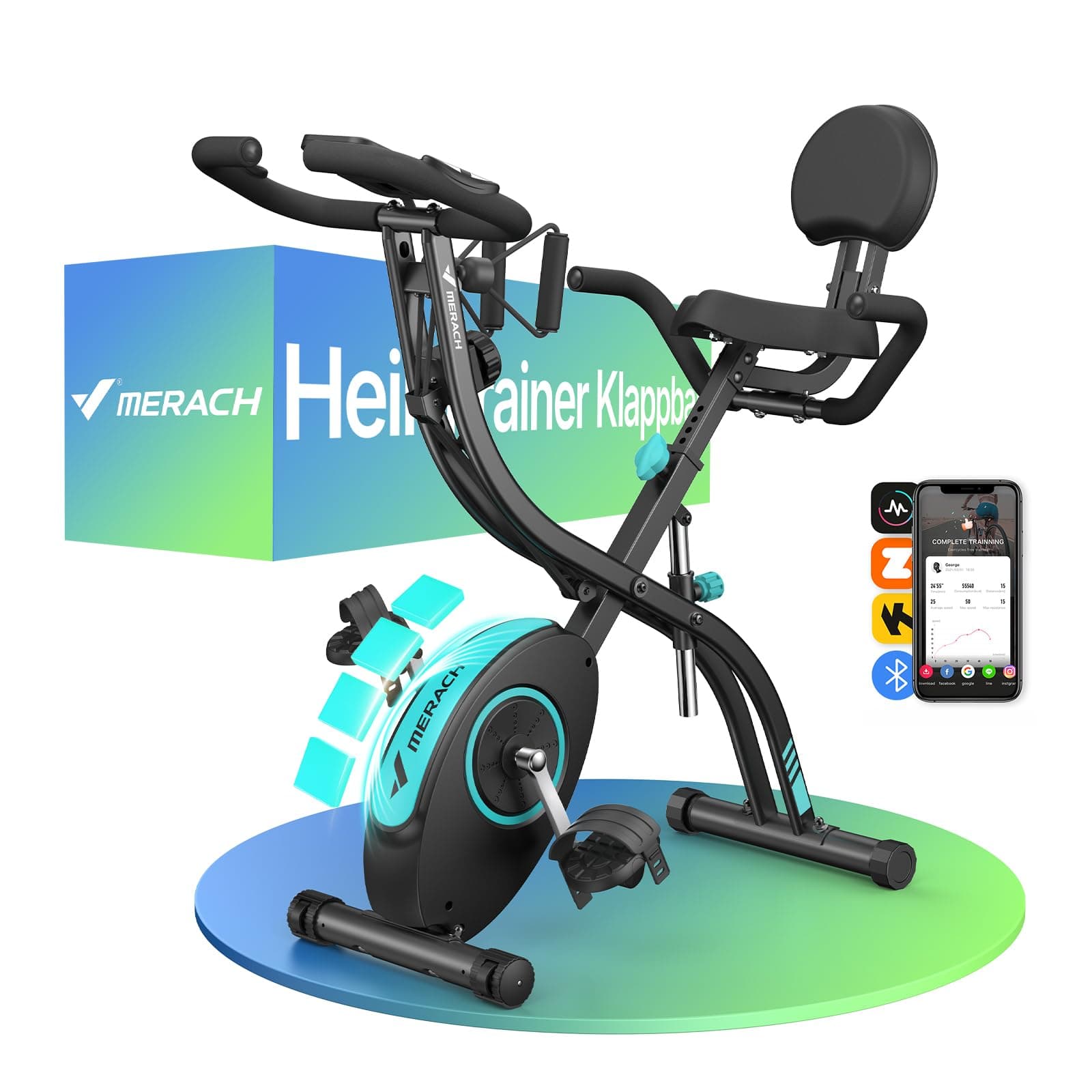 MERACH MERACH 4-in-1 Heimtrainer Klappbar